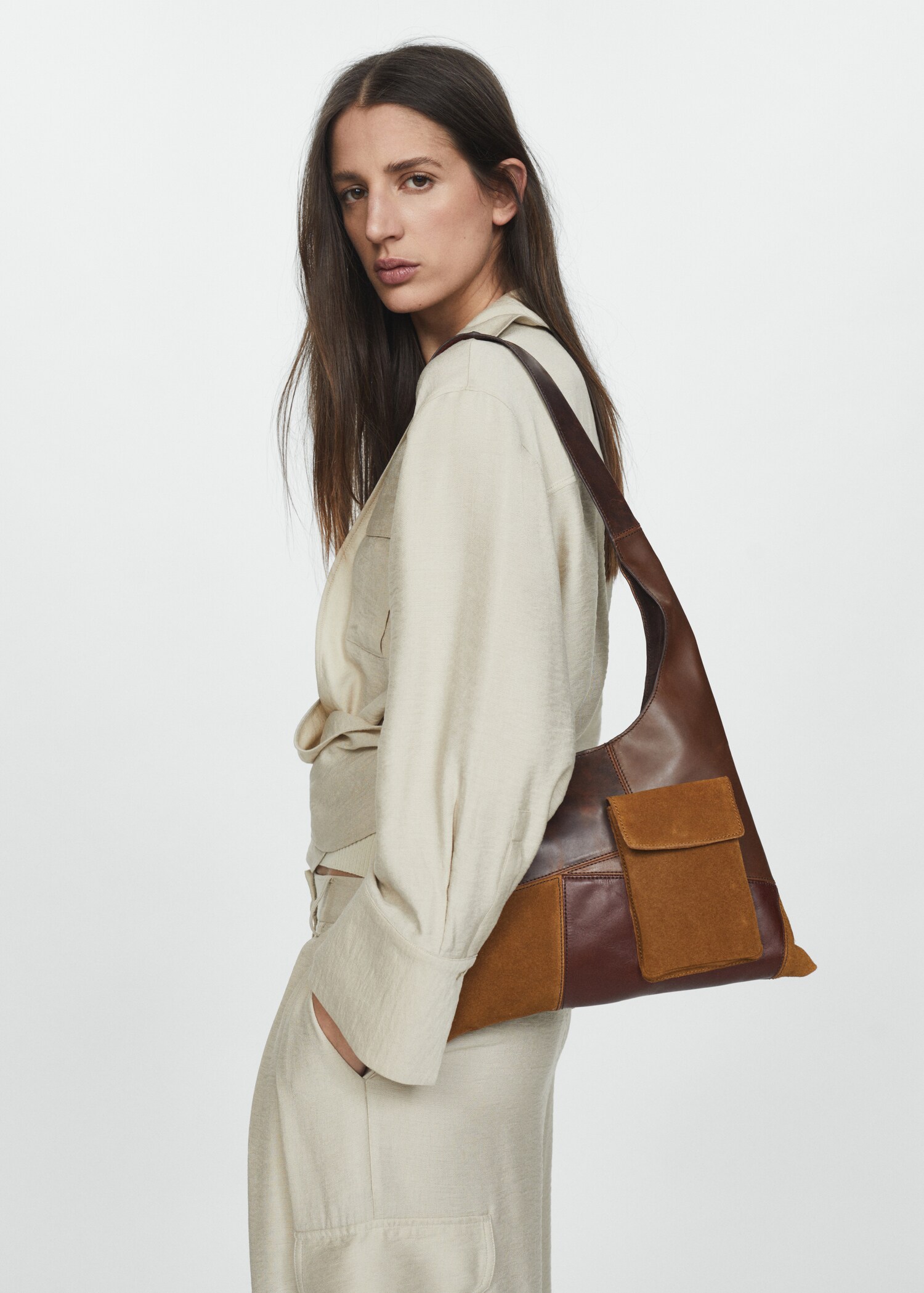 Patchwork leather bag - General plane