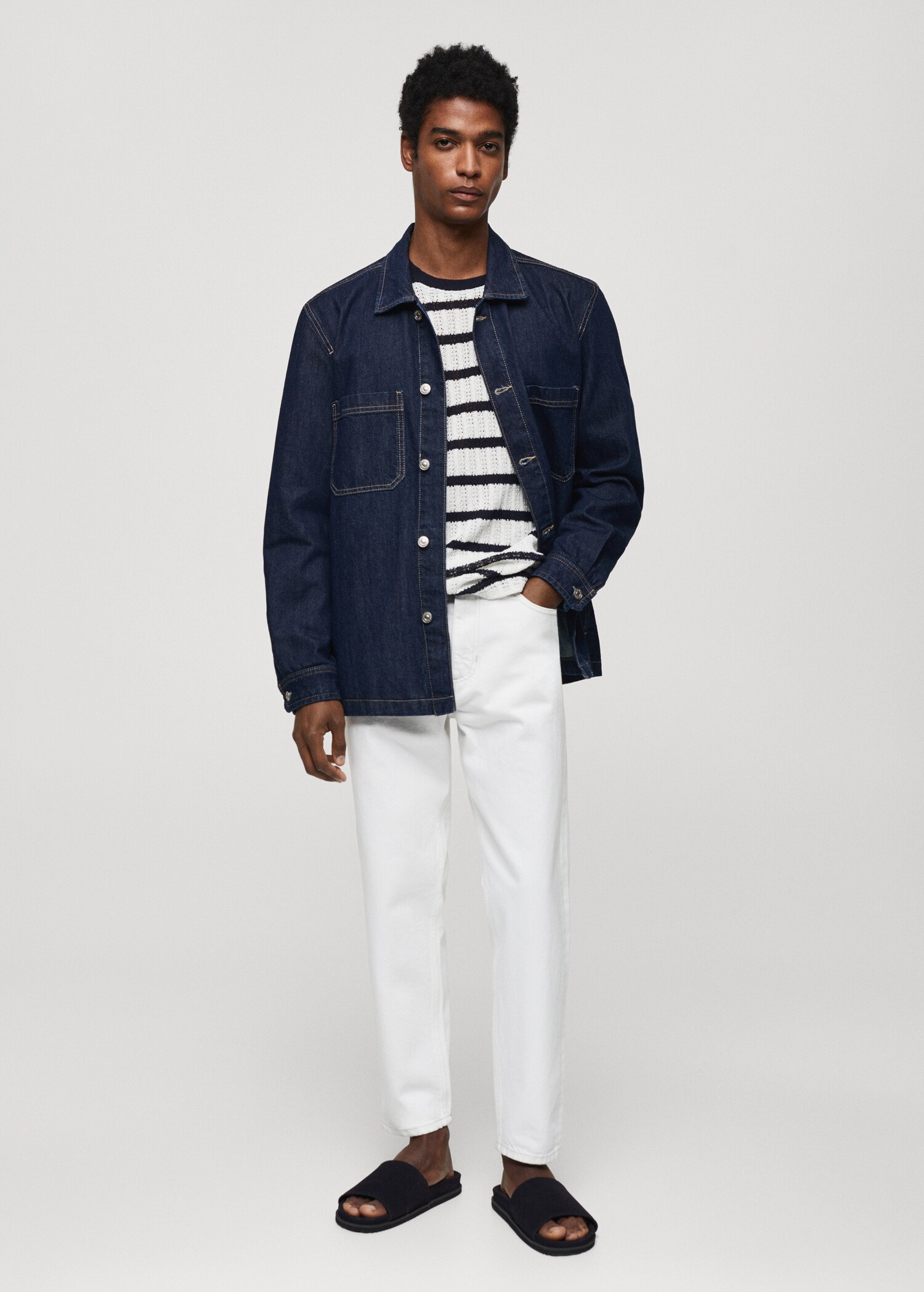 Jeans-Overshirt mit Taschen - Allgemeine Ansicht