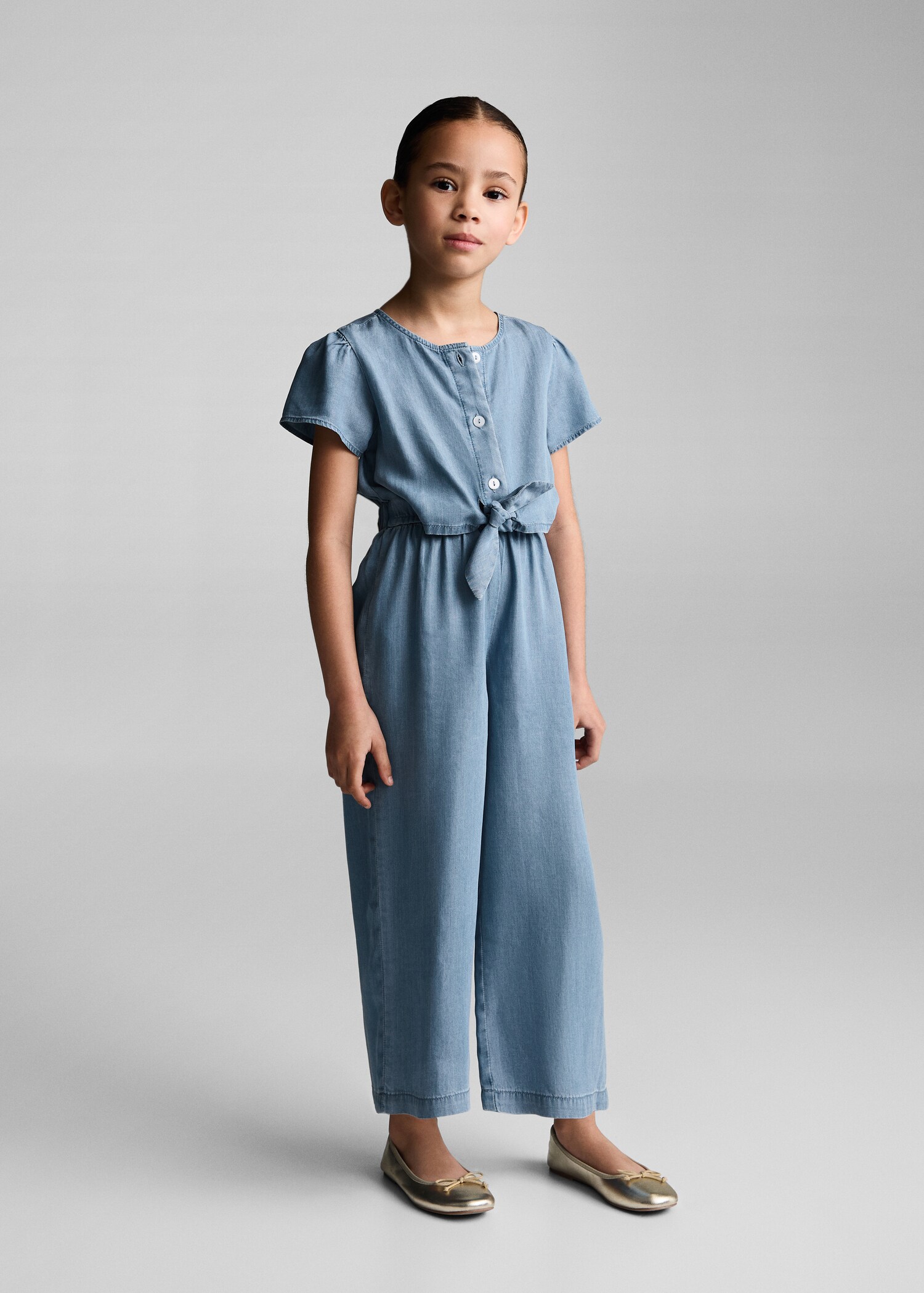 Long denim jumpsuit - General plane