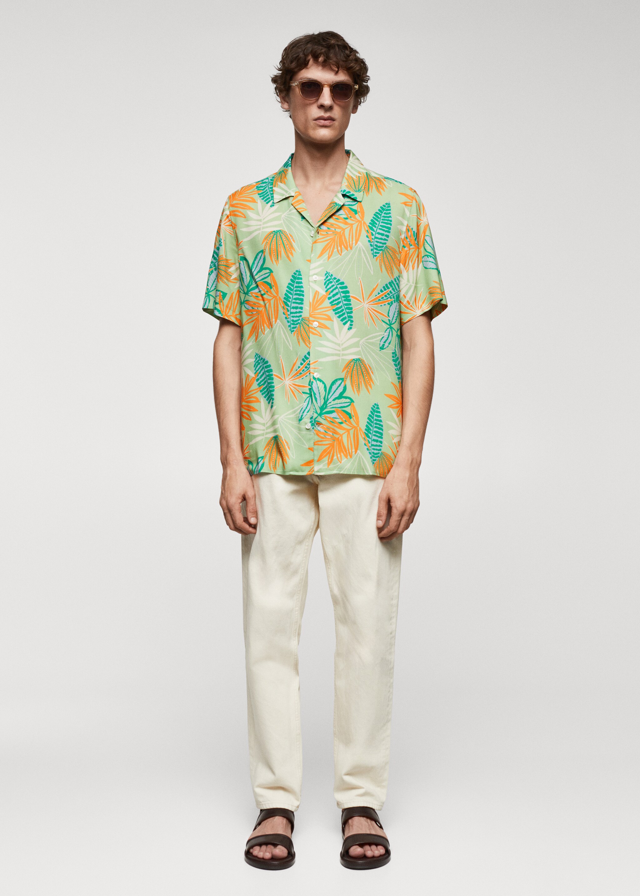 Printed fluid regular-fit shirt - General plane