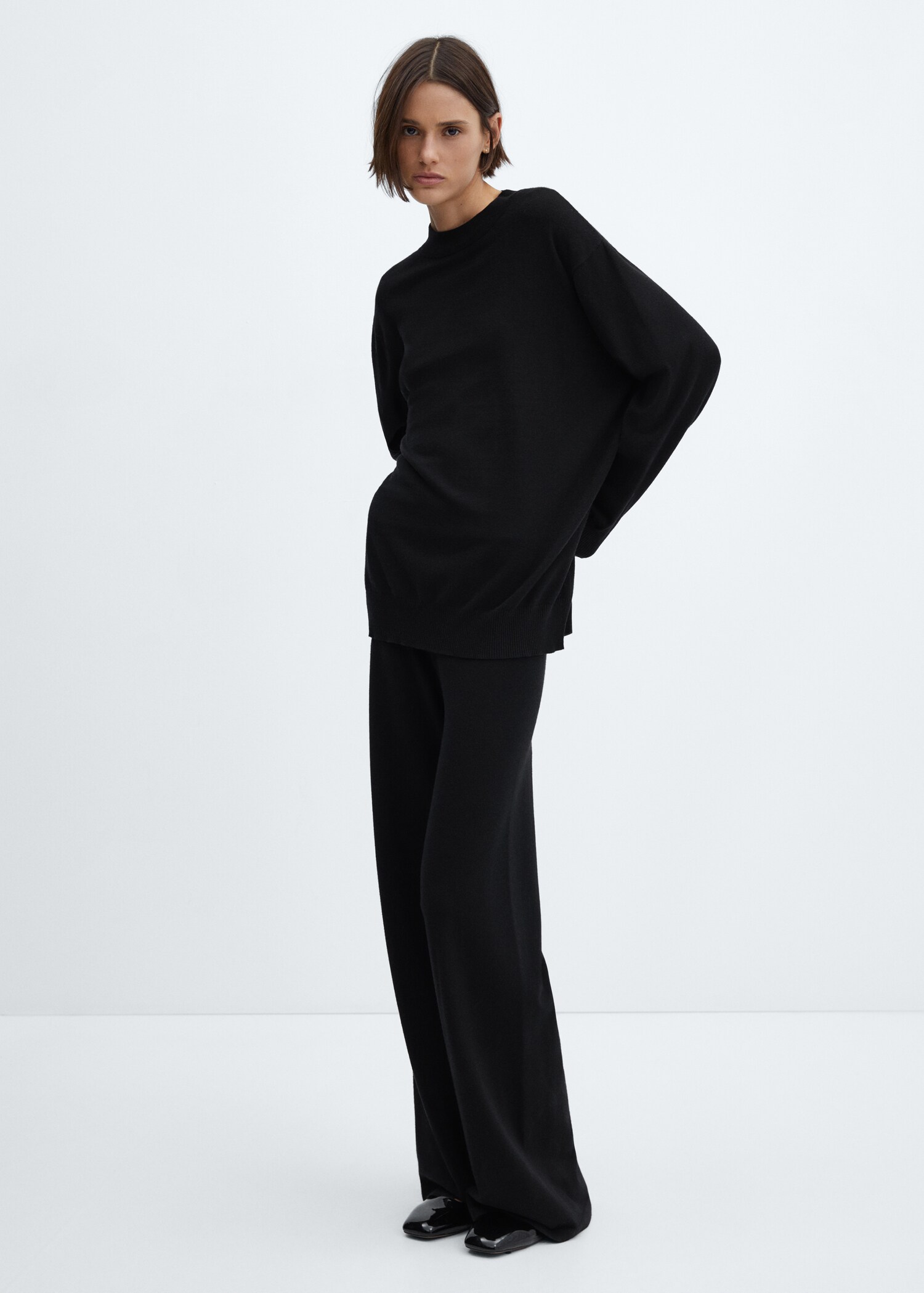 Knitted wideleg trousers - General plane