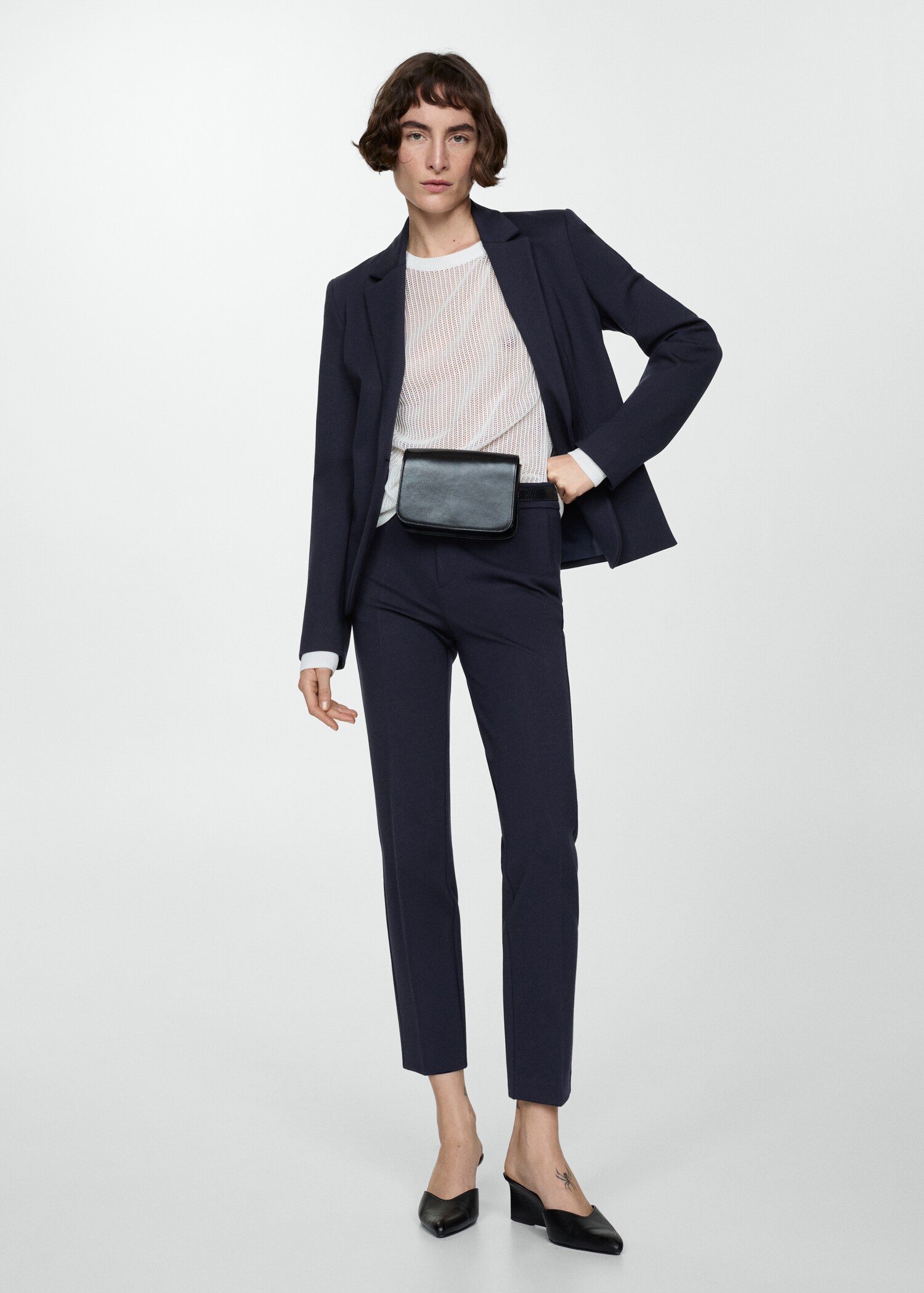Rome-knit straight pants - General plane