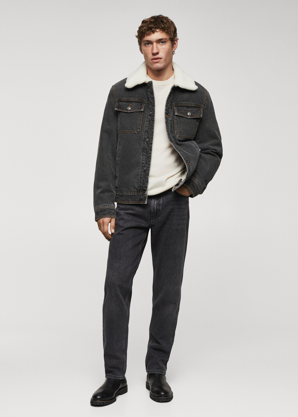 Giacca denim agnello Uomo MANGO Italia