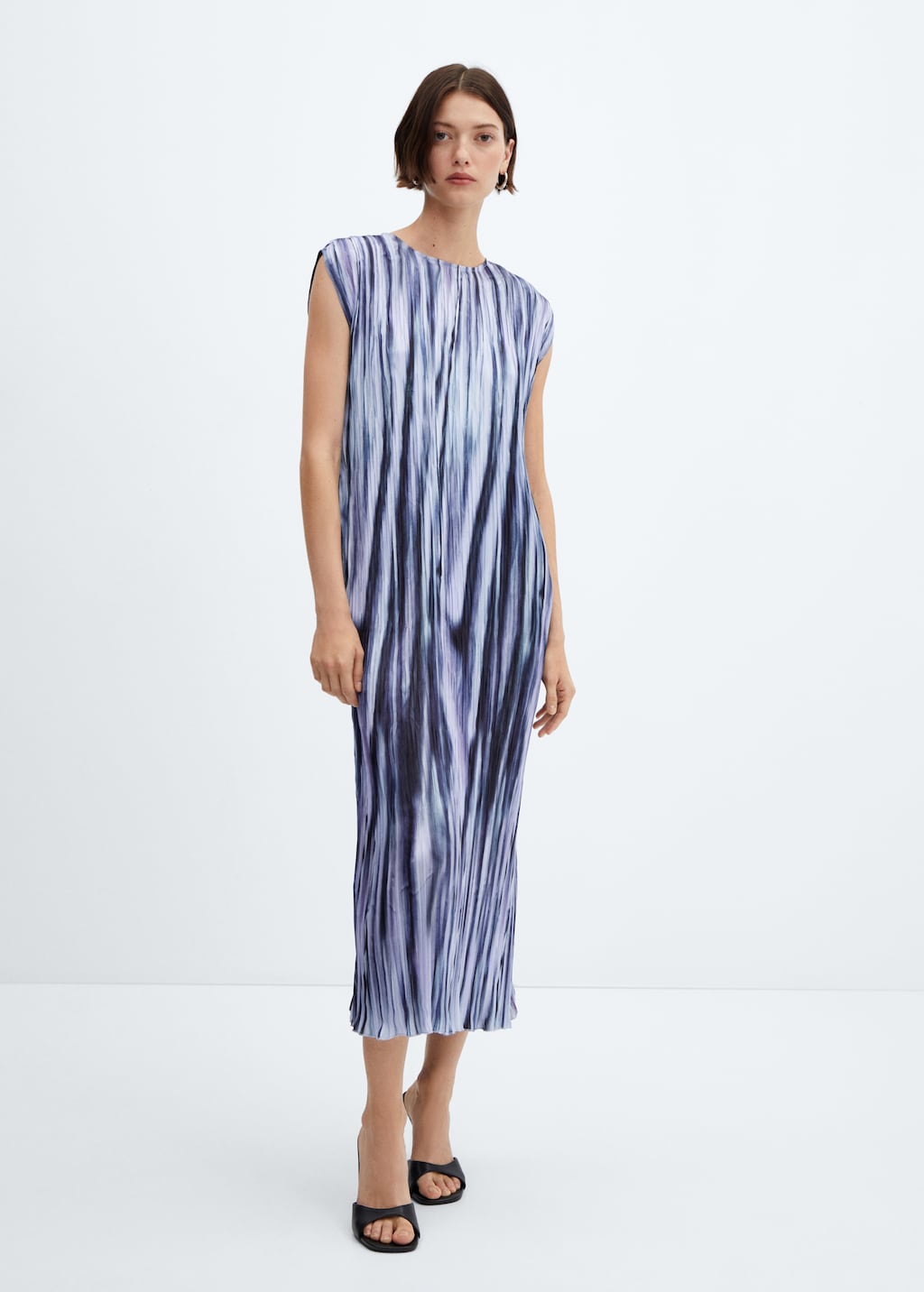 Robe plissee tie and dye