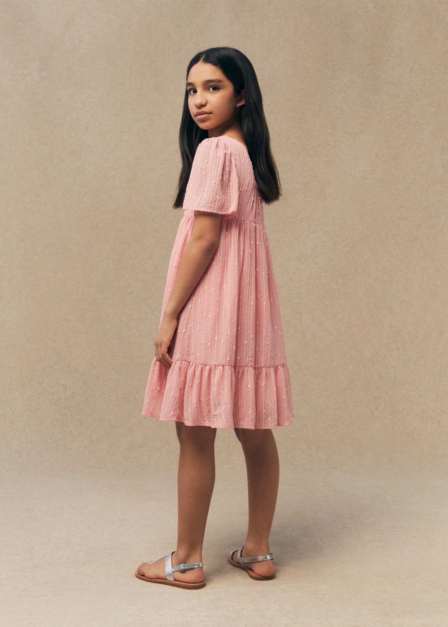 Frills embroidered dress - General plane