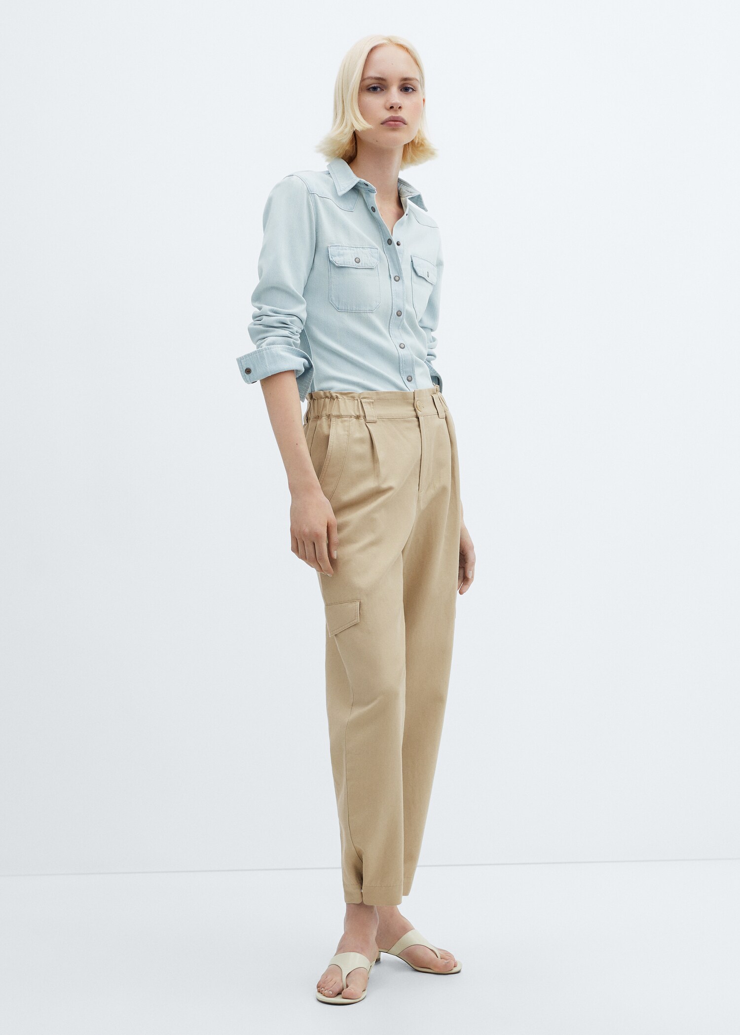 Pantalon cargo lin - Plan général