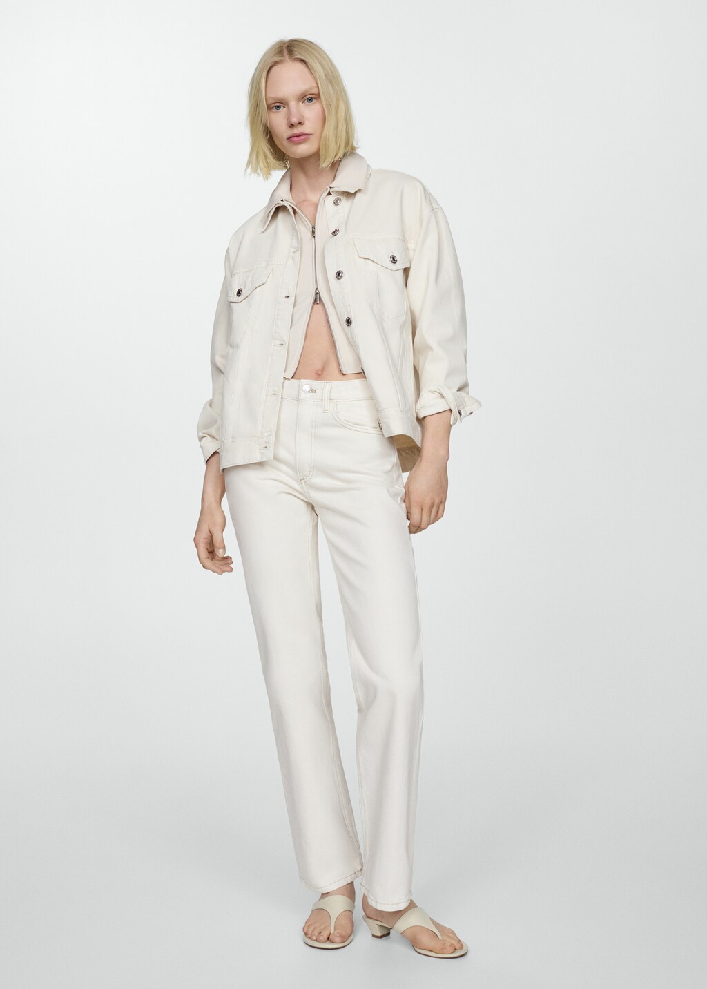Mid-rise straight jeans - image 2