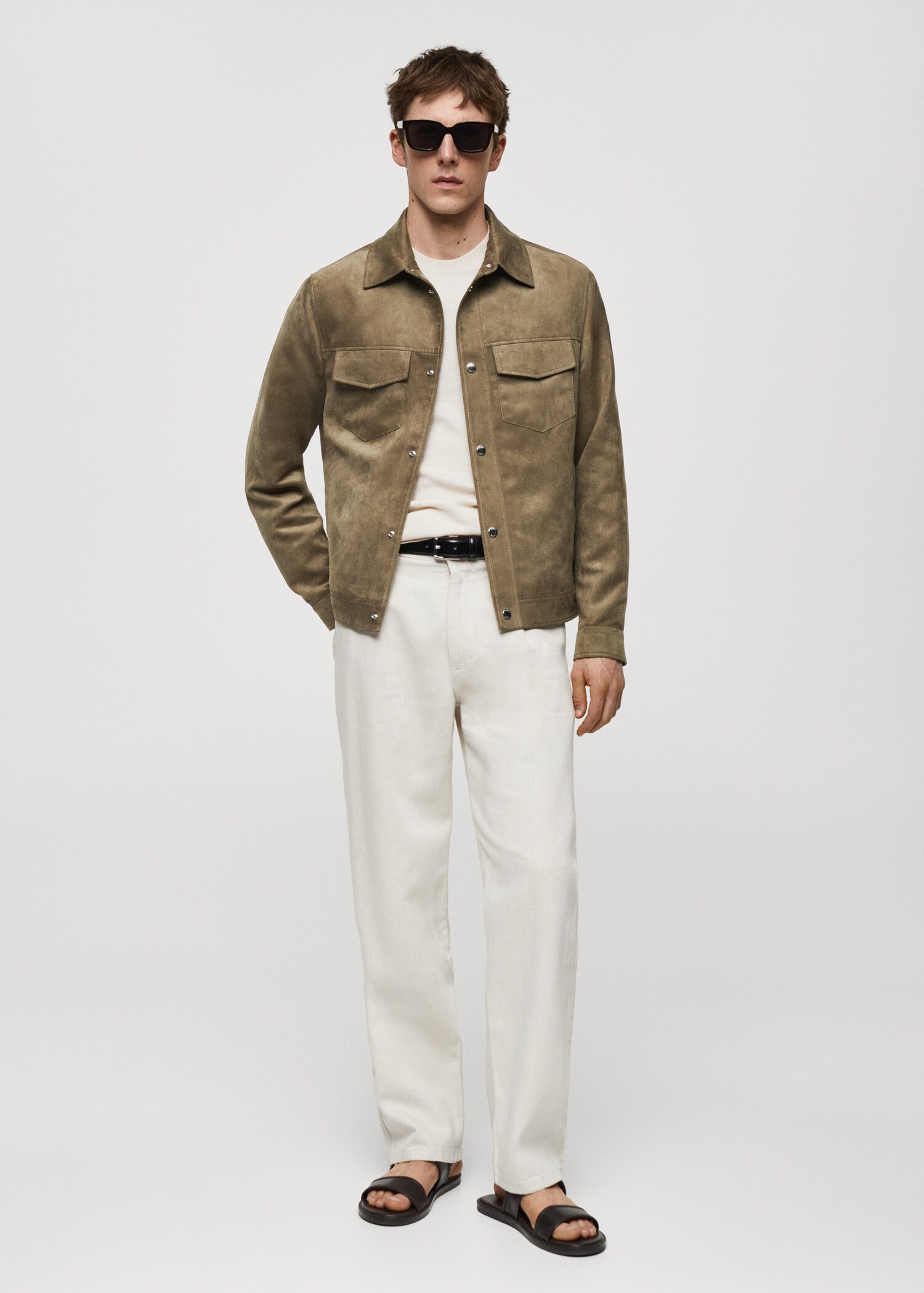 Blouson imitation daim poches - Plan général