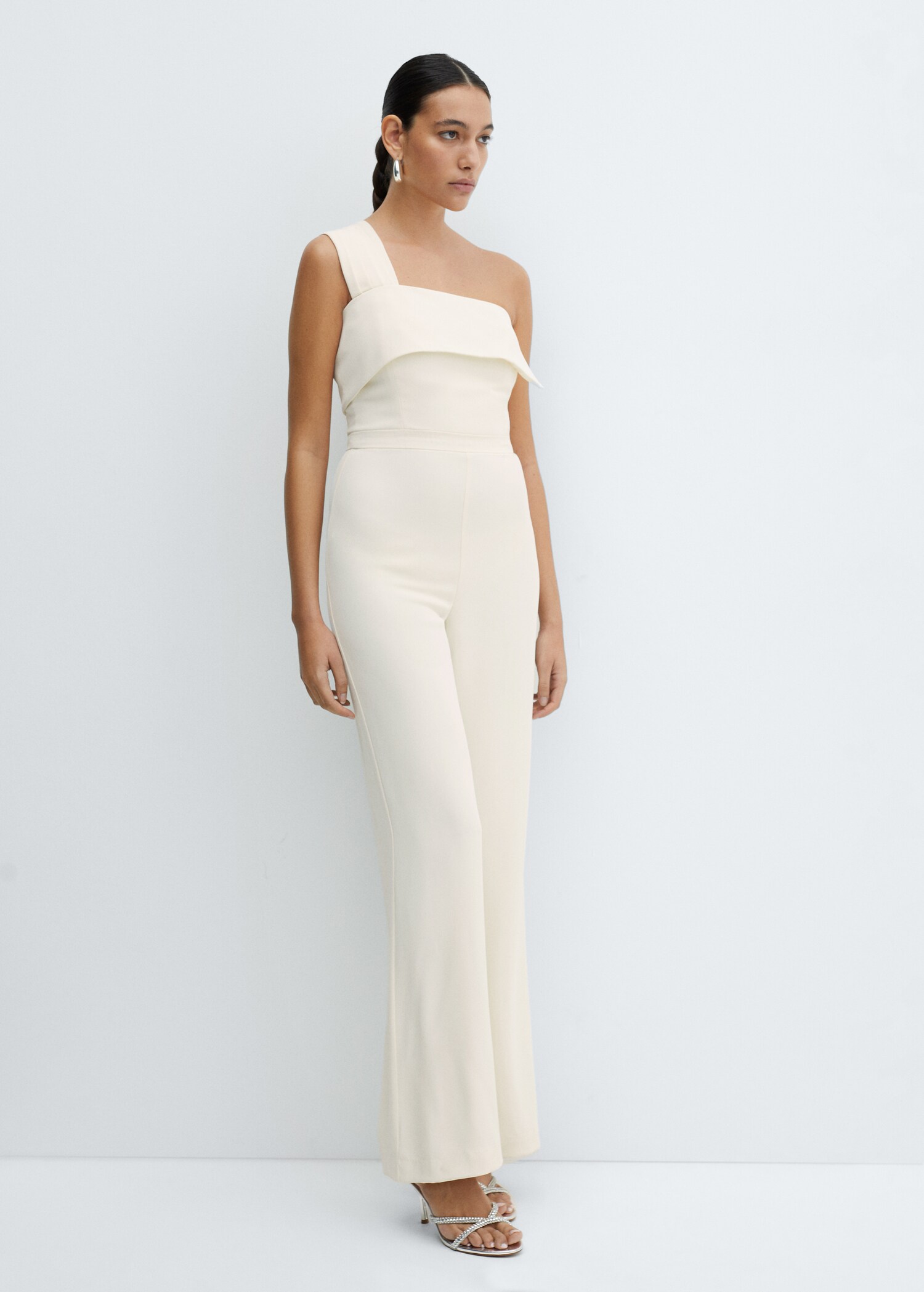 Ruffled asymmetric jumpsuit - General plane