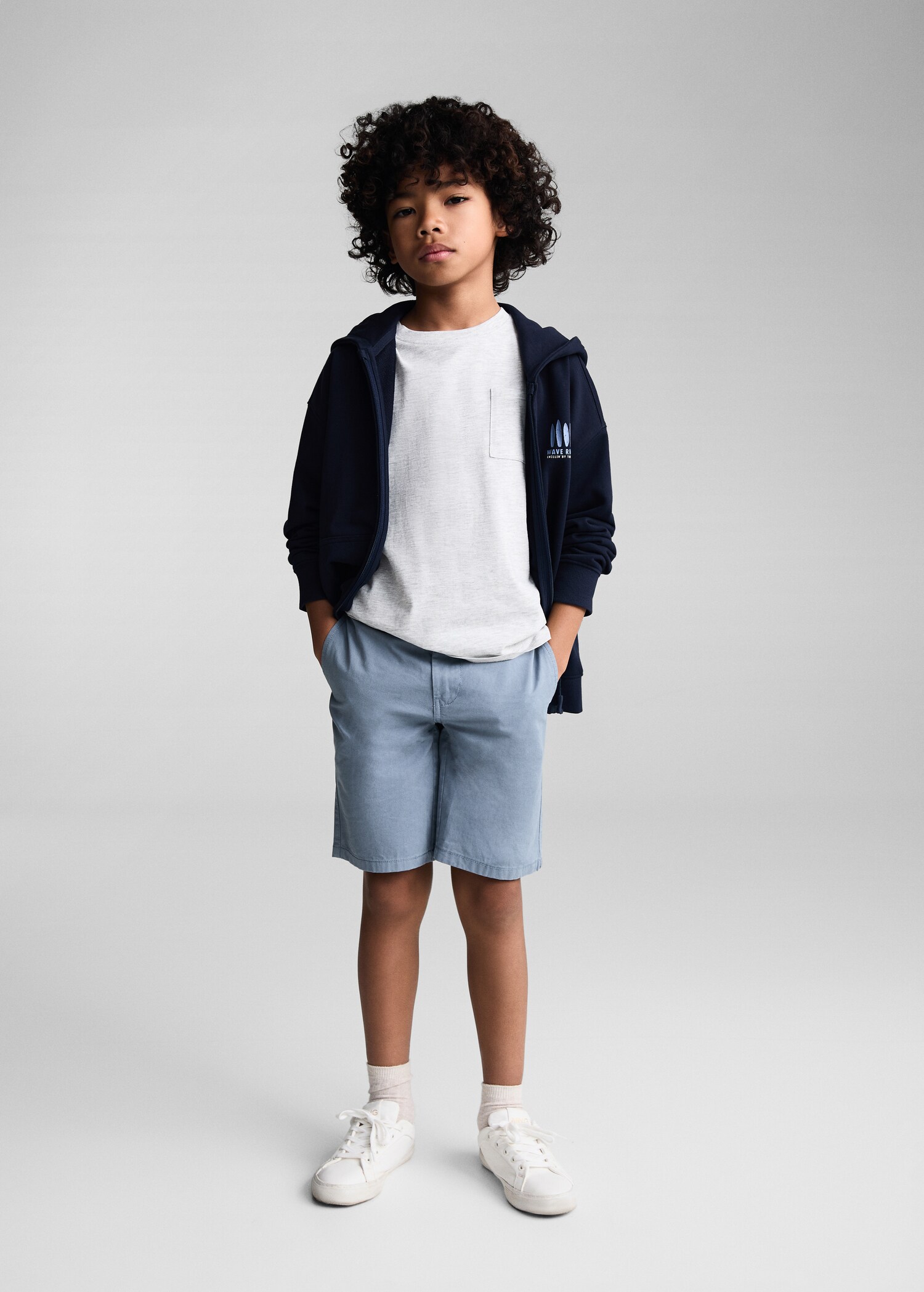Bermuda slim-fit chino coton - Plan général