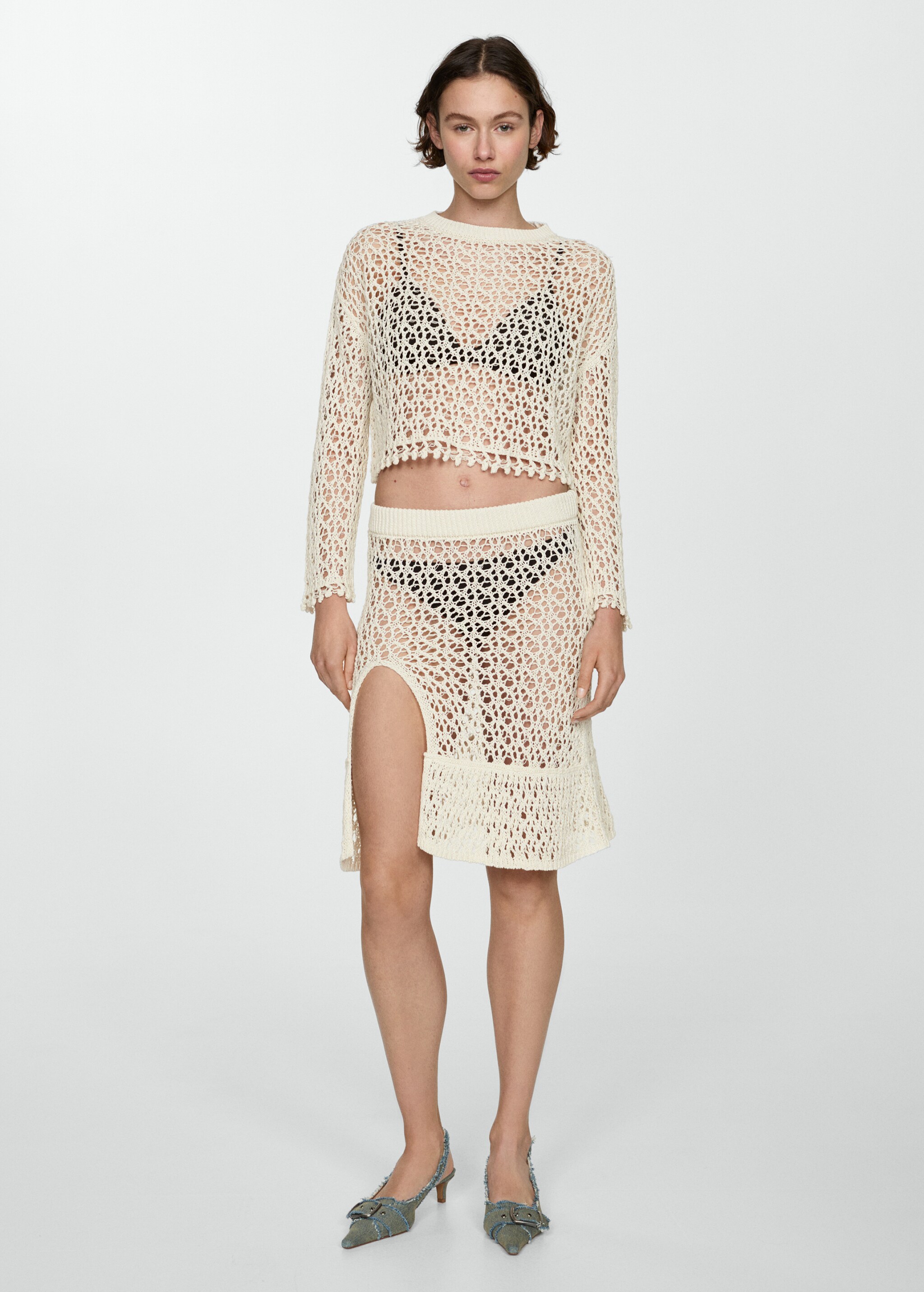Crochet skirt with opening - General plane