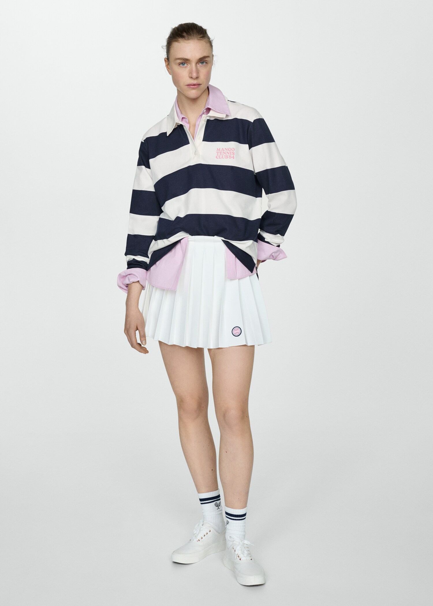 100% cotton striped polo shirt - General plane