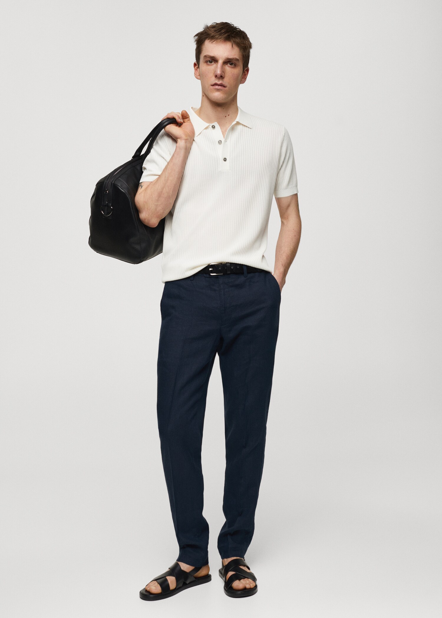 Knit cotton polo shirt - General plane