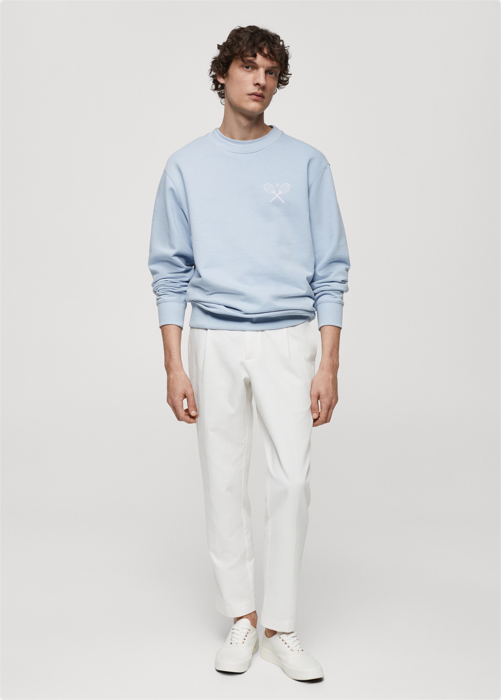 Cotton-blend printed sweatshirt - General plane