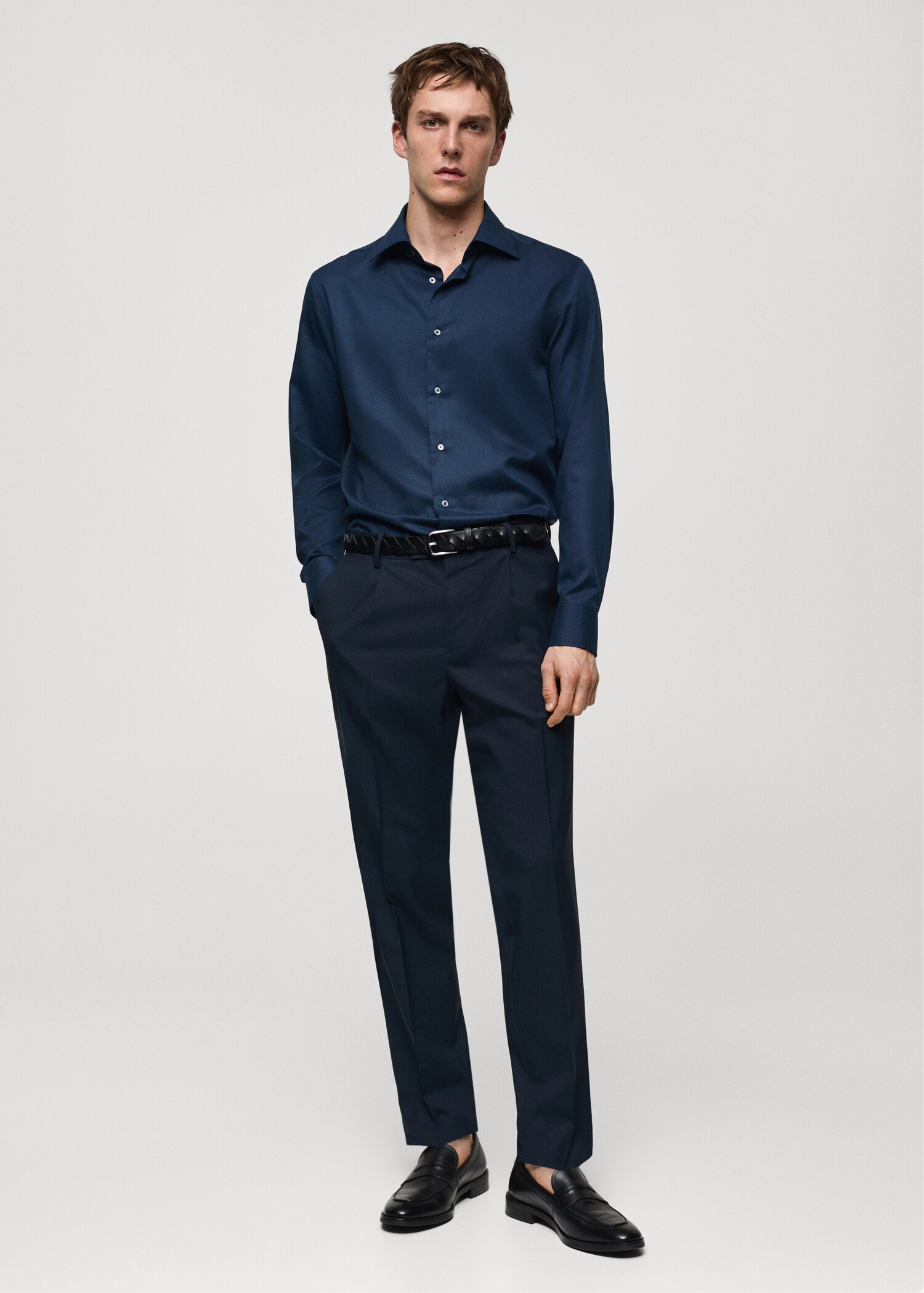 Chemise slim-fit coton Tencel - Plan général