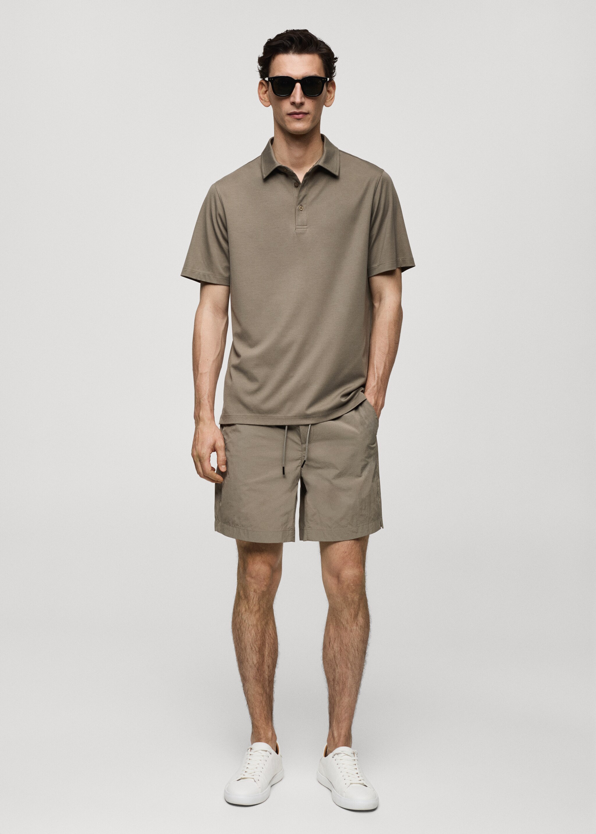Polo slim fit quick dry - Plano general