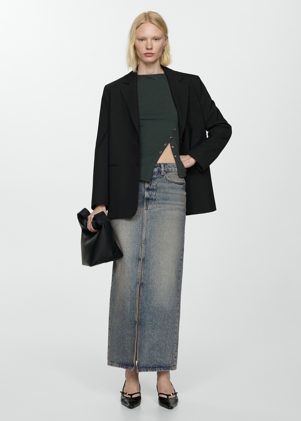 Jupe longue en jean mango hotsell