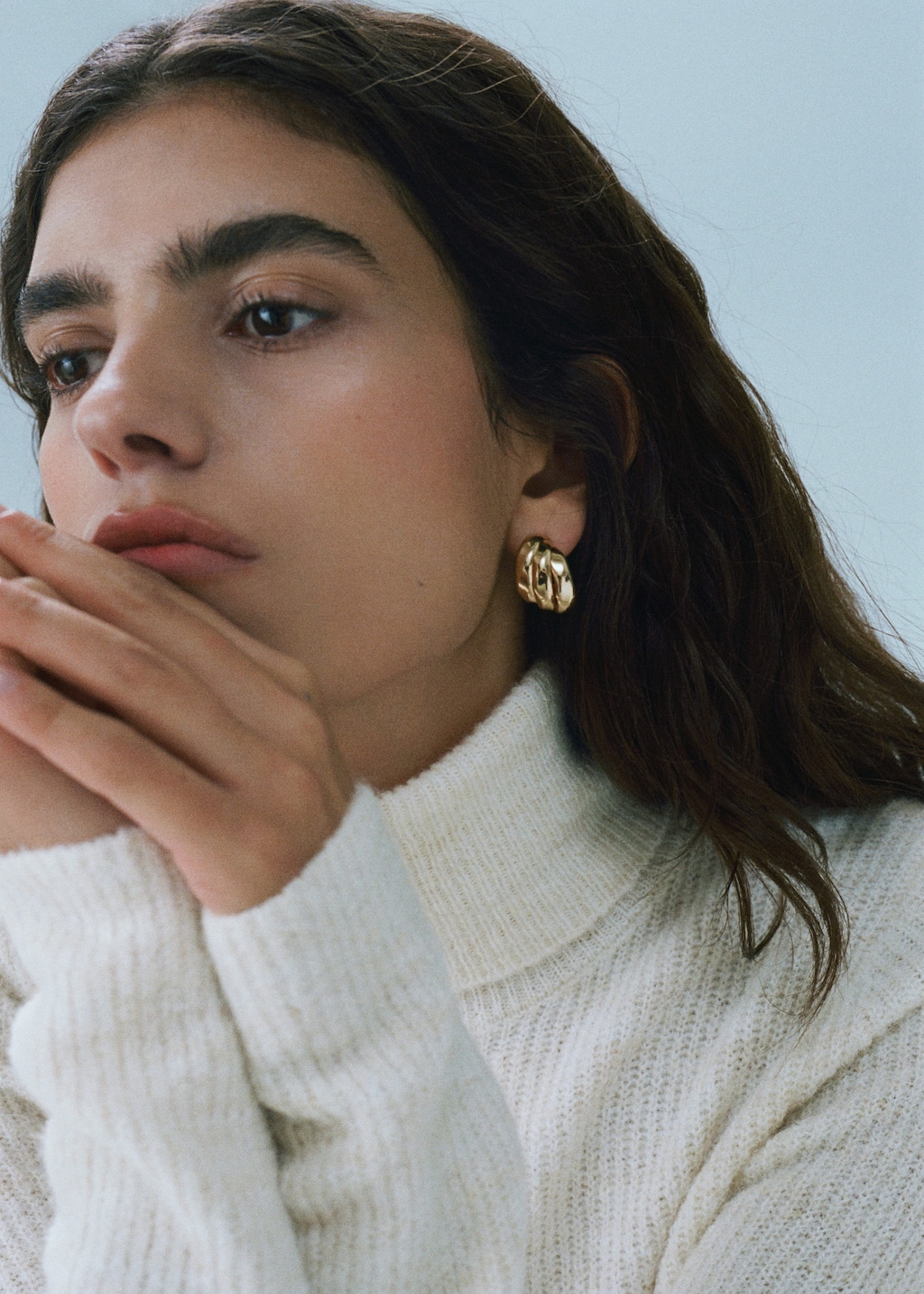 Three hoop earrings MANGO