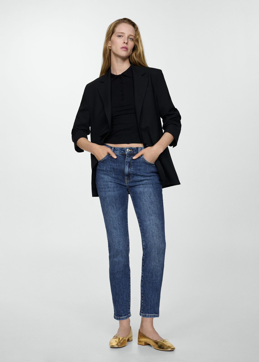 ZARA NEW WOMAN HIGH RISE Z1975 STRAIGHT LEG JEANS BLACK 6147/022 SIZE 6 |  eBay