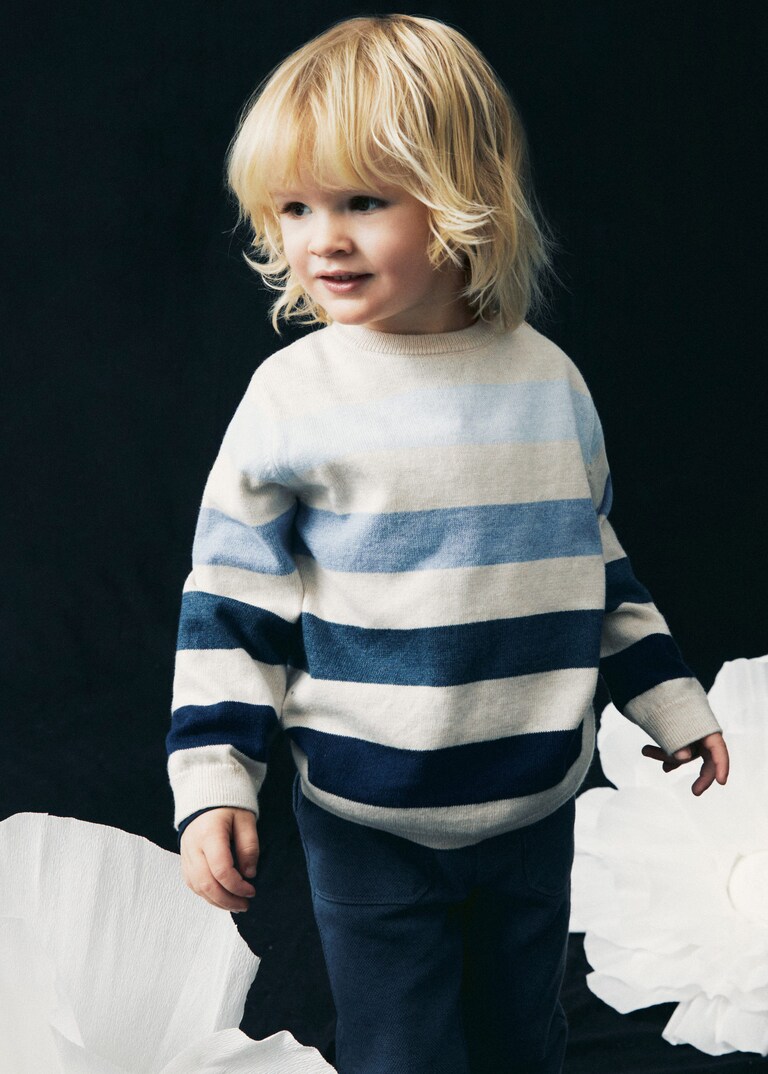 Stickade tröjor och koftor - Baby pojke | Mango Kids Sverige