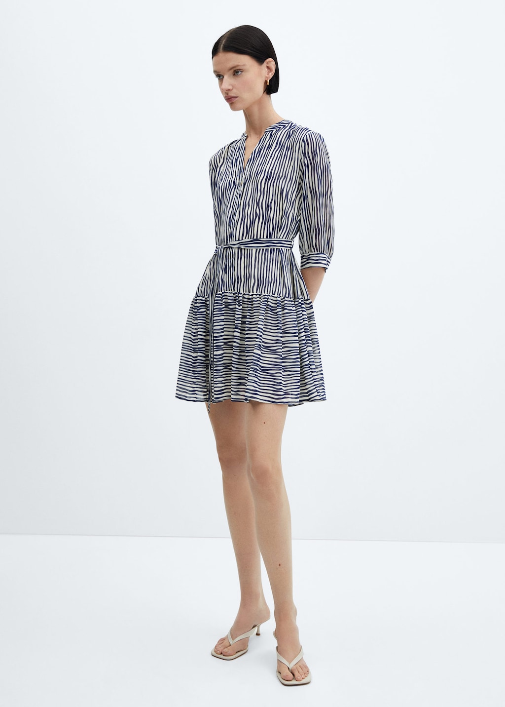 Printed bow dress MANGO