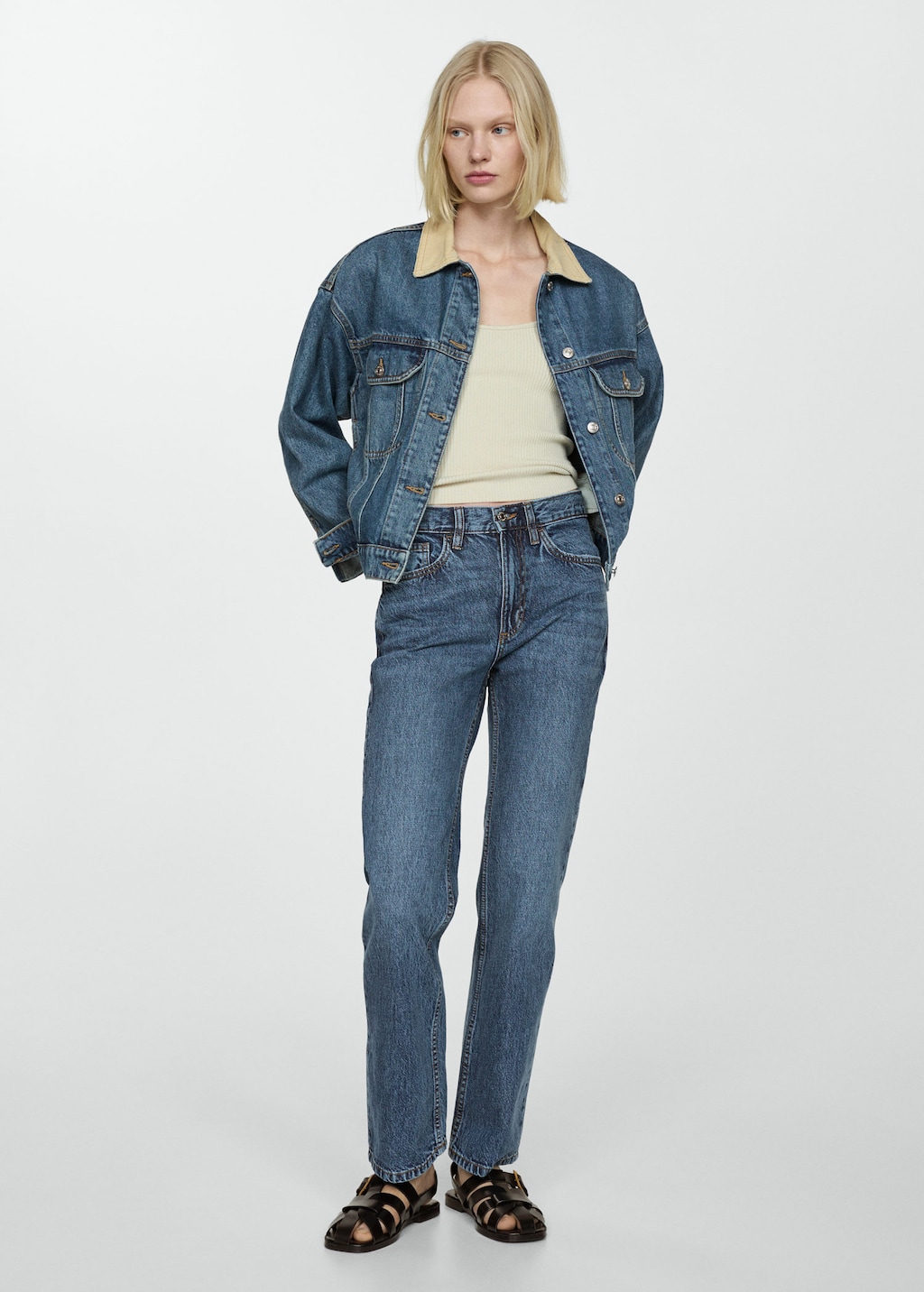 Mango jeans shop bianchi