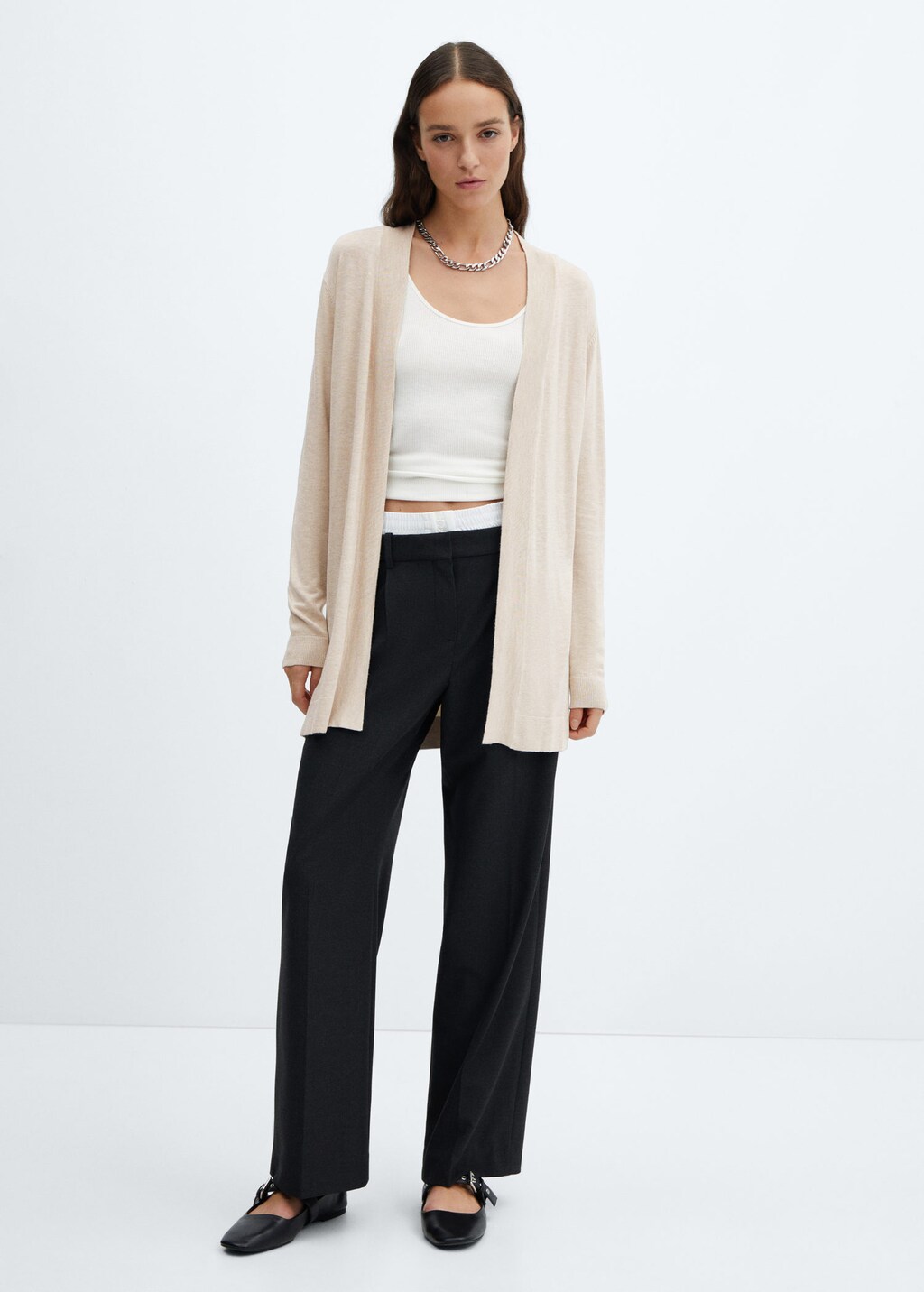 Mango open 2025 knit cardigan