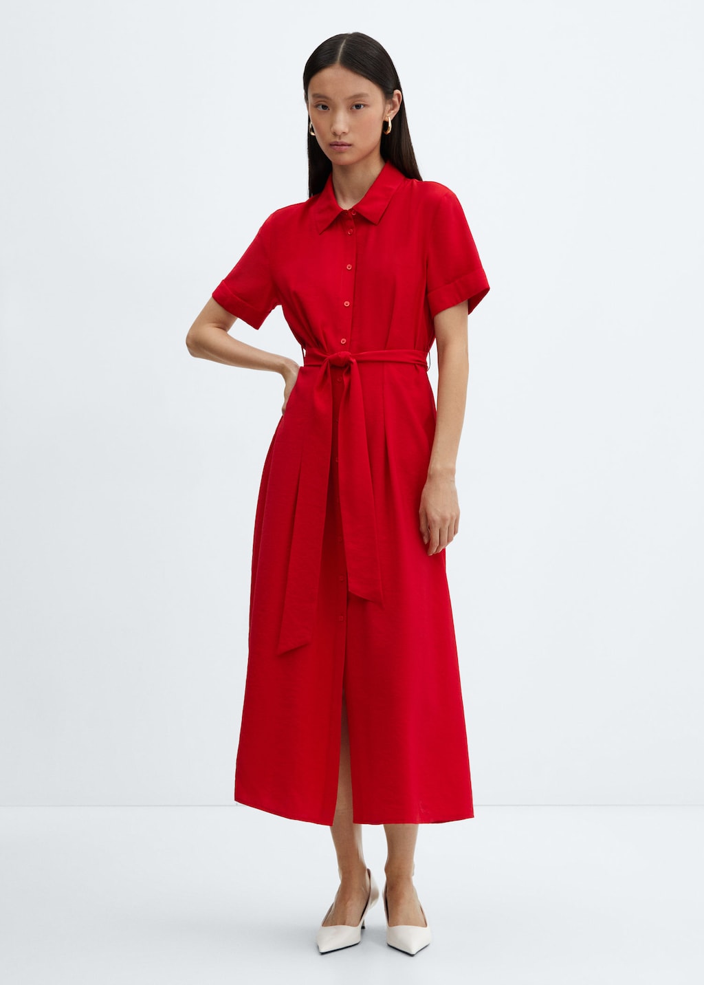 Bow shirt dress MANGO