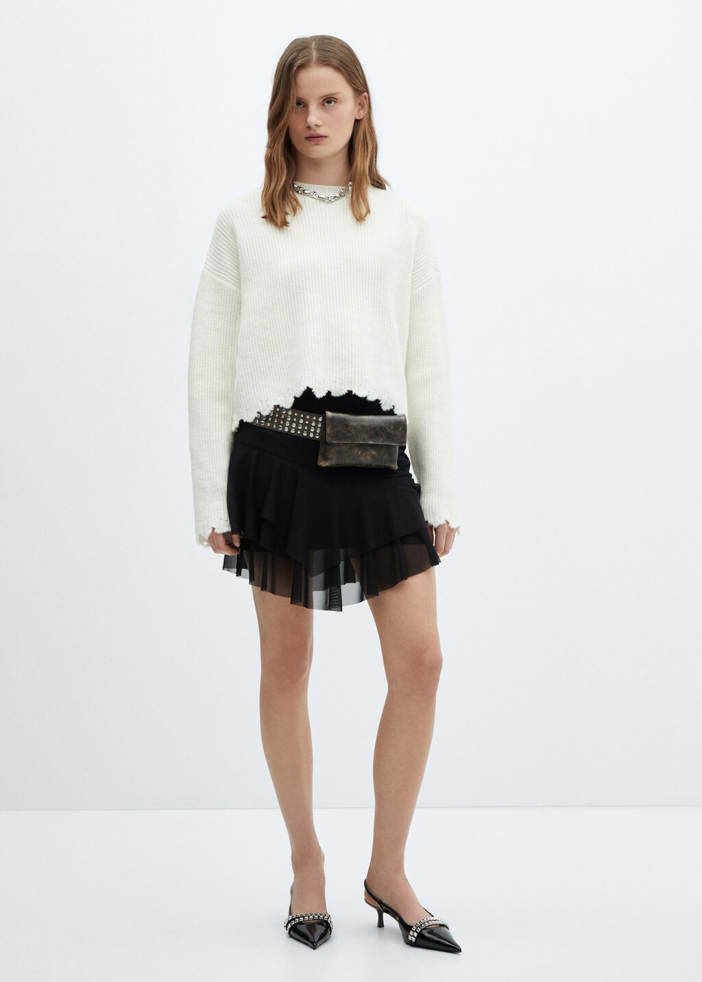 Belt detail clearance skirt