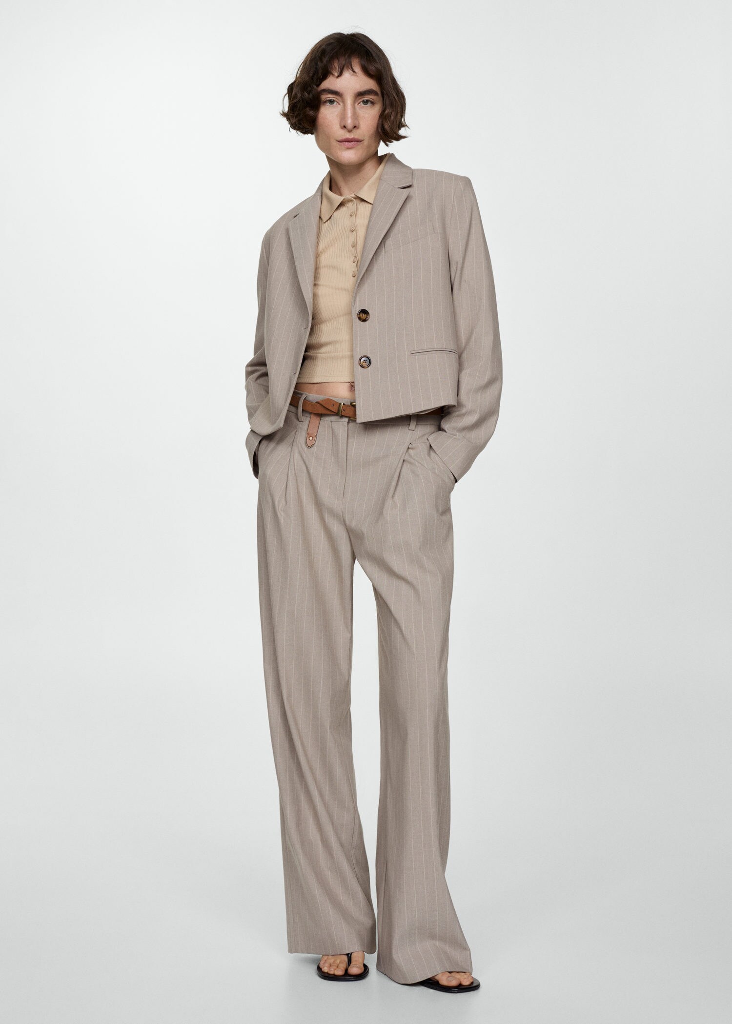 Pinstripe suit trousers | MANGO