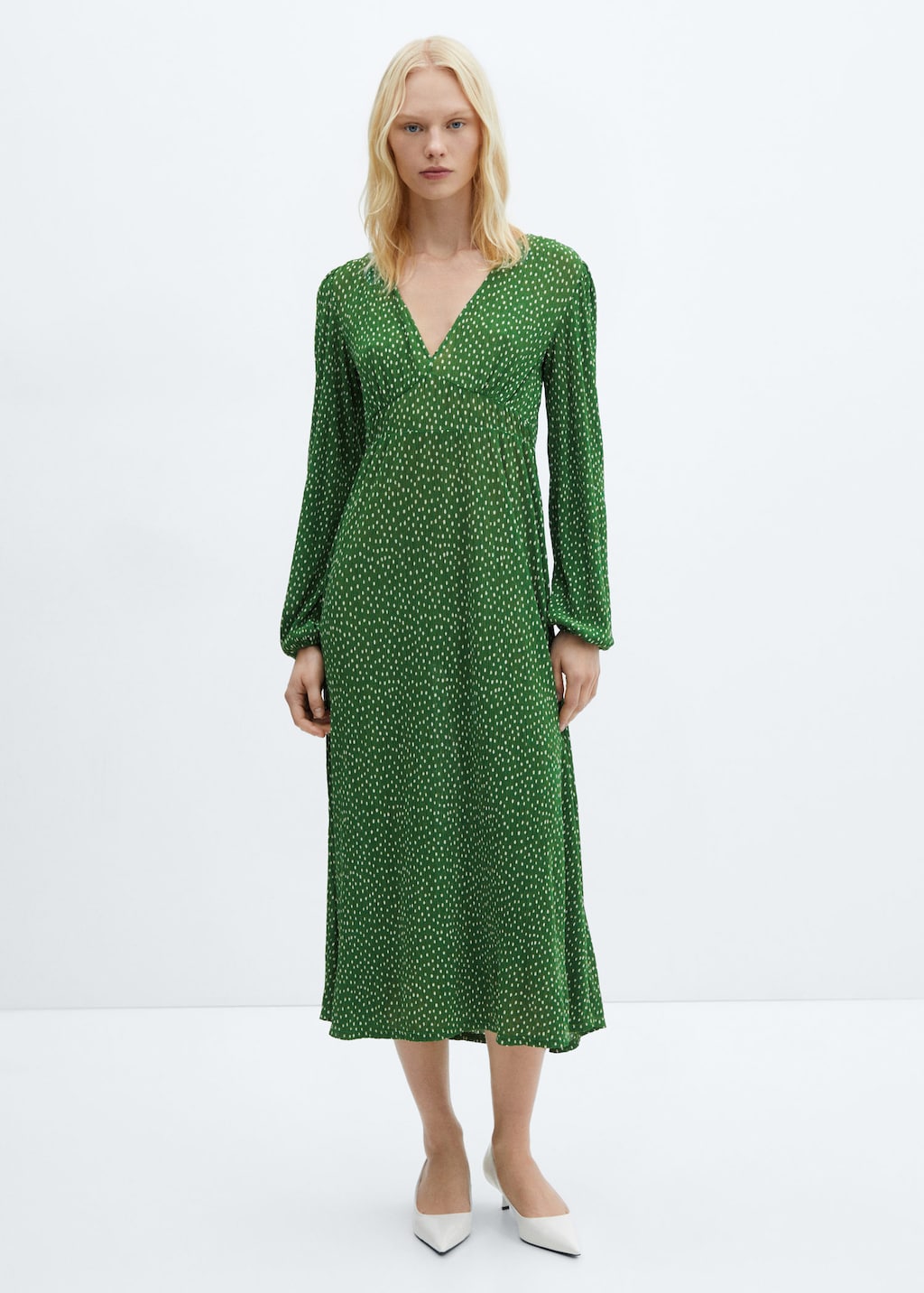 Mango wrap polka sales dot dress