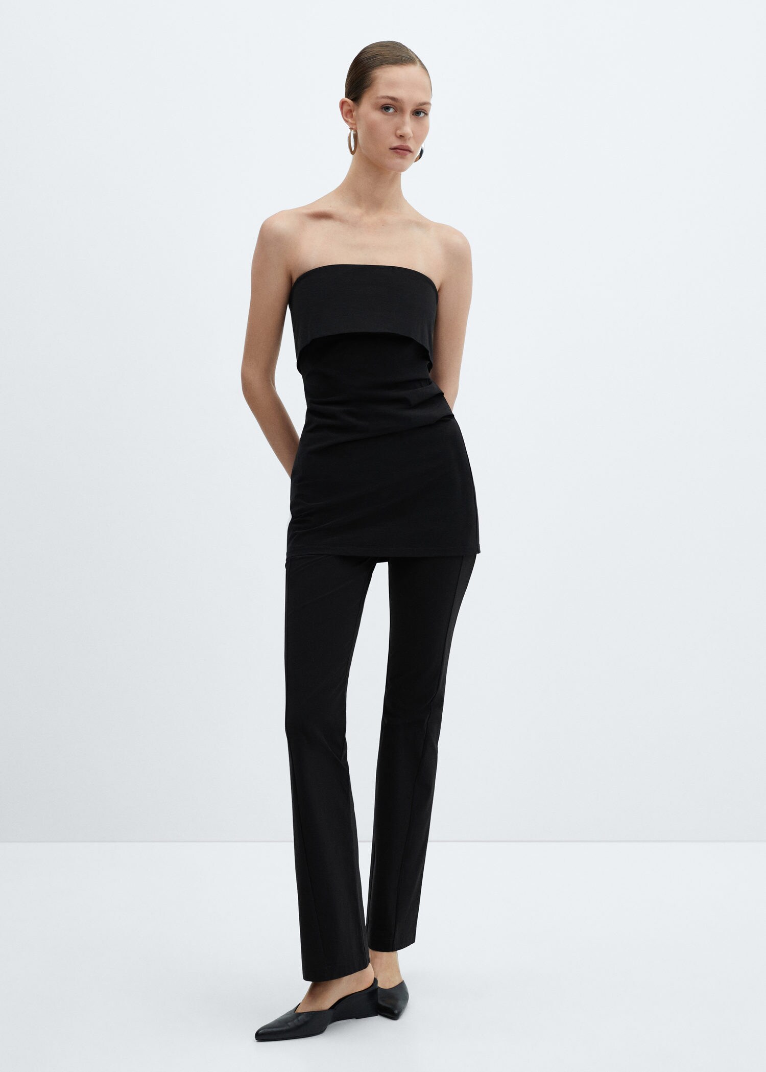 Flared Formal Pants Black | Versace US