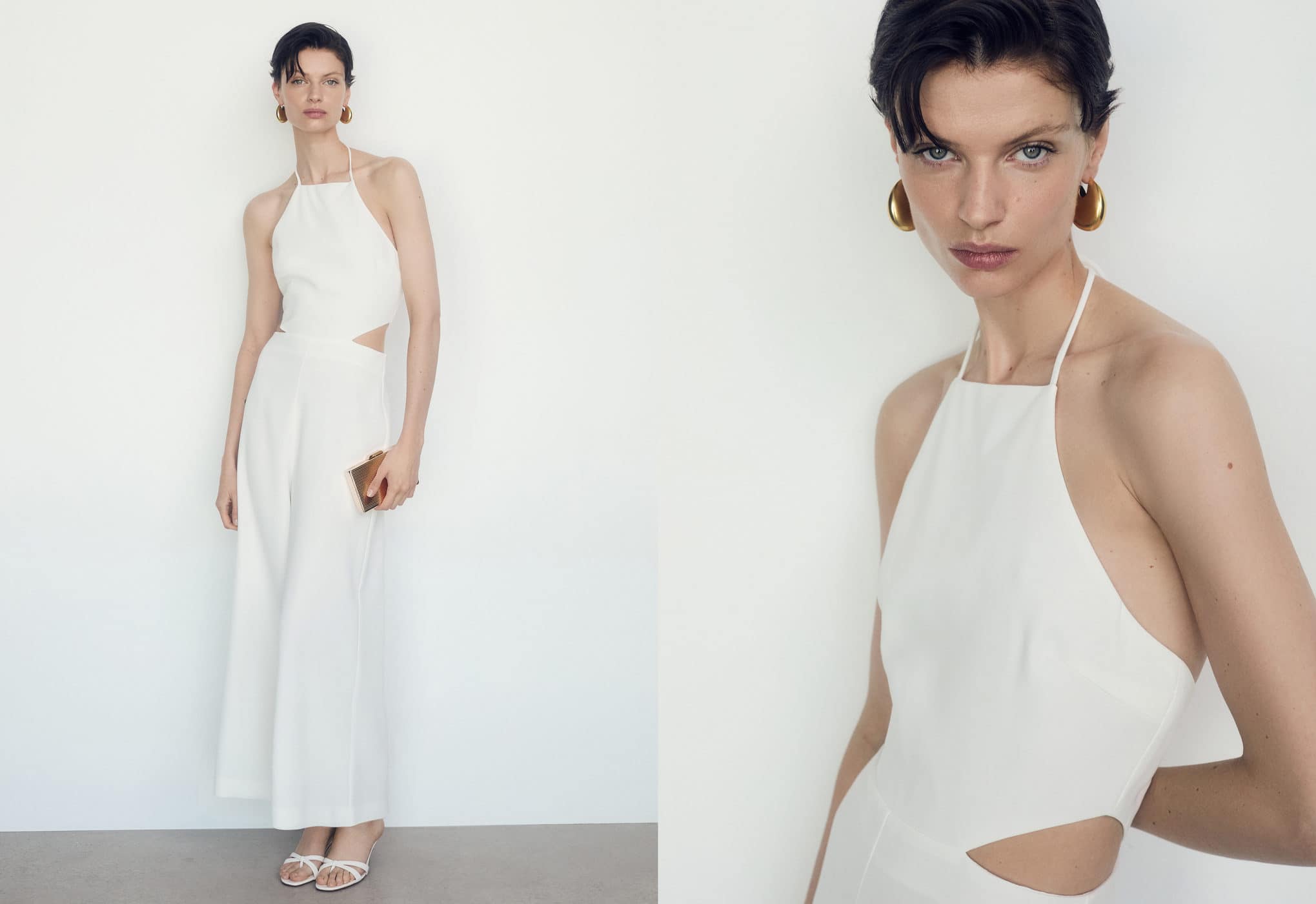Halter jumpsuit with slits - Panoramic plane