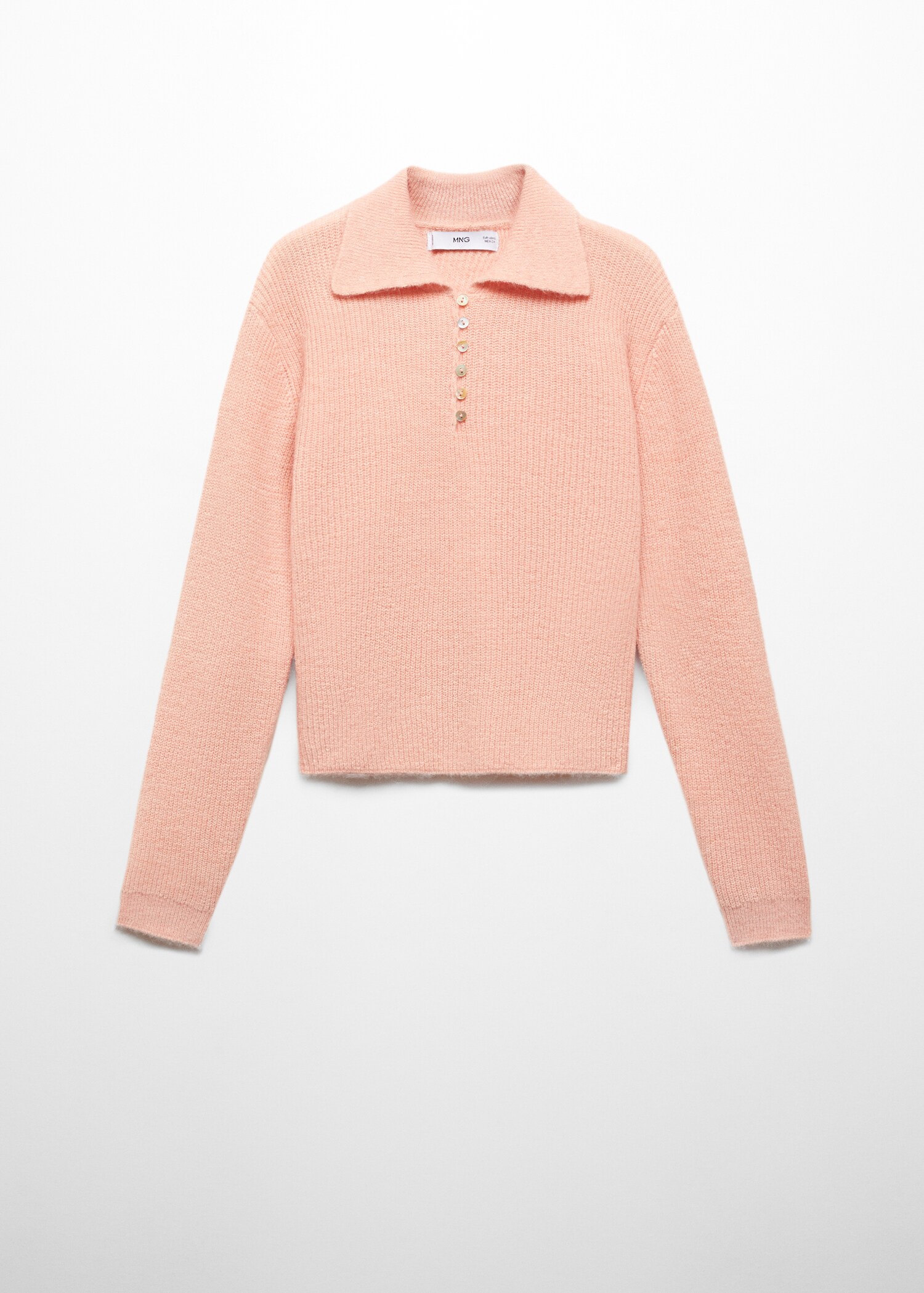 Knitted polo-neck sweater - Article without model