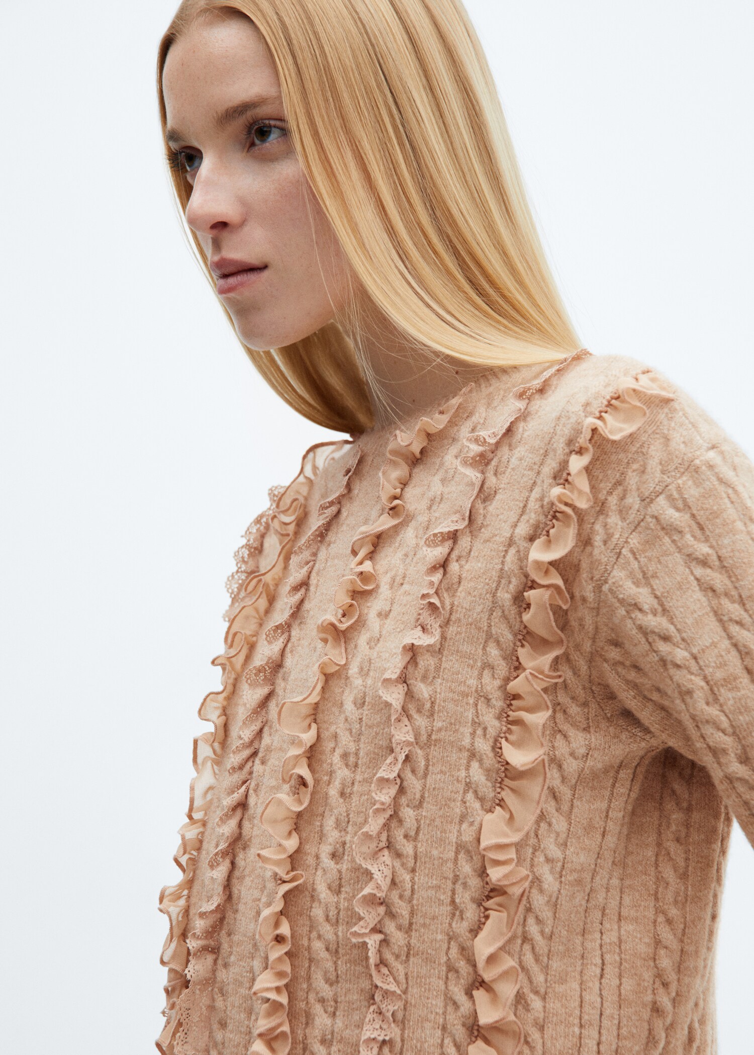 Ruffled crop sweater - Details of the article 3