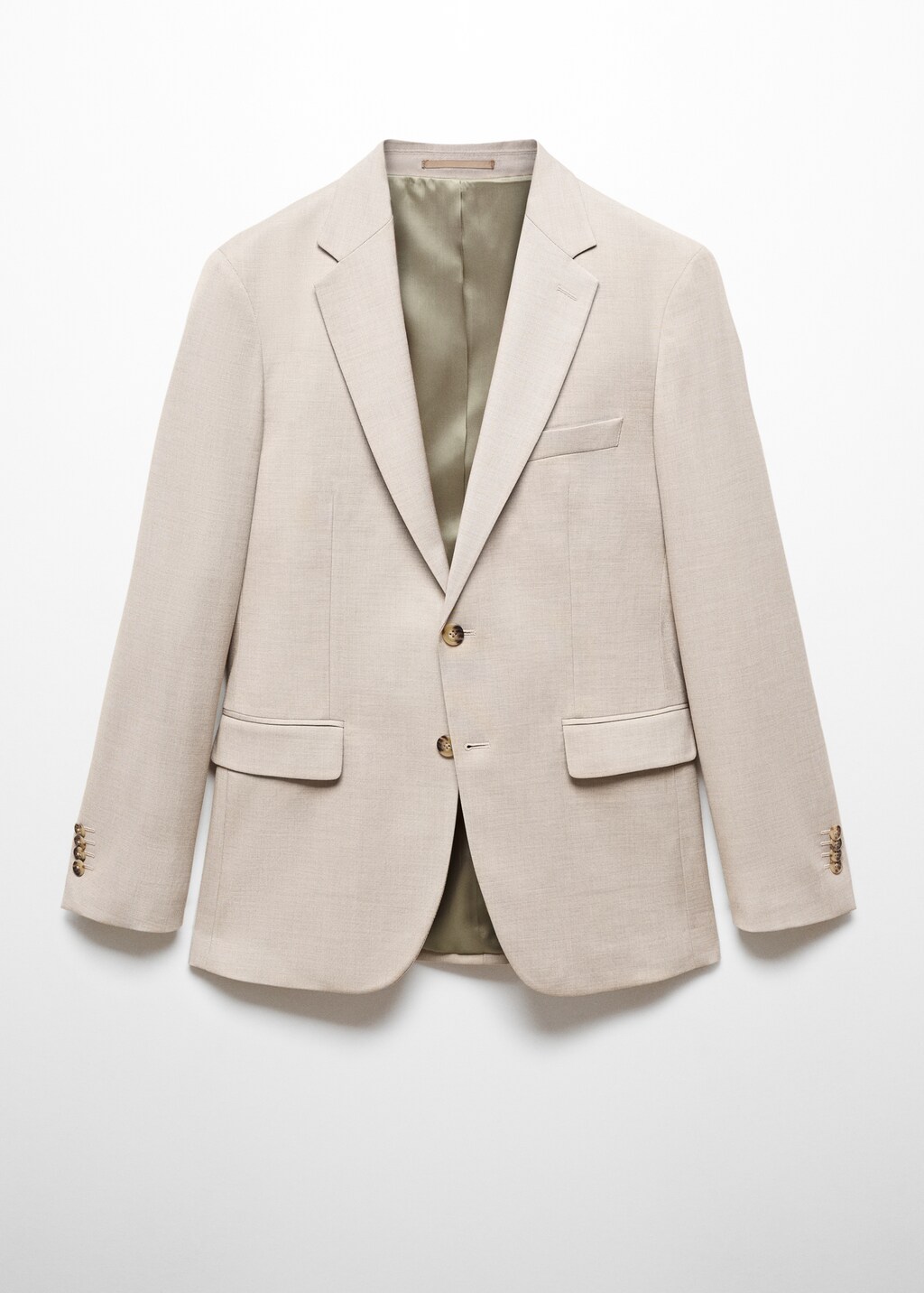 Stretch-fabric slim-fit suit blazer