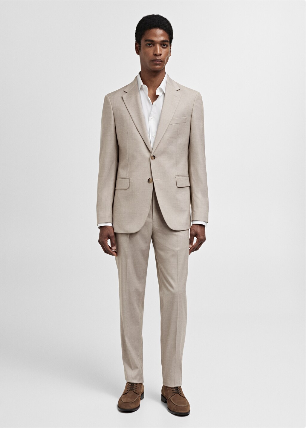 Stretch-fabric slim-fit suit blazer