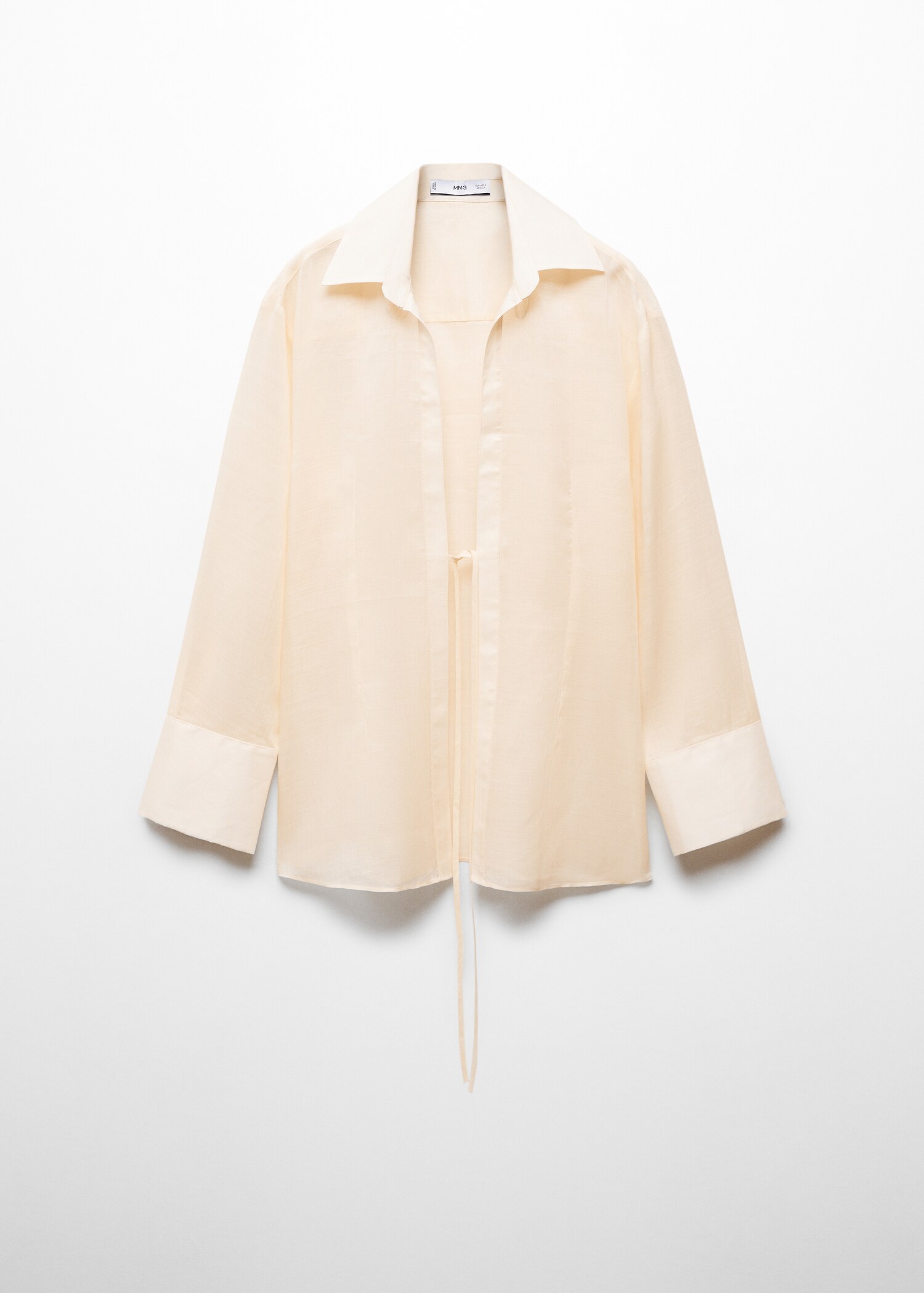 Ramie shirt with bow closure - Article without model