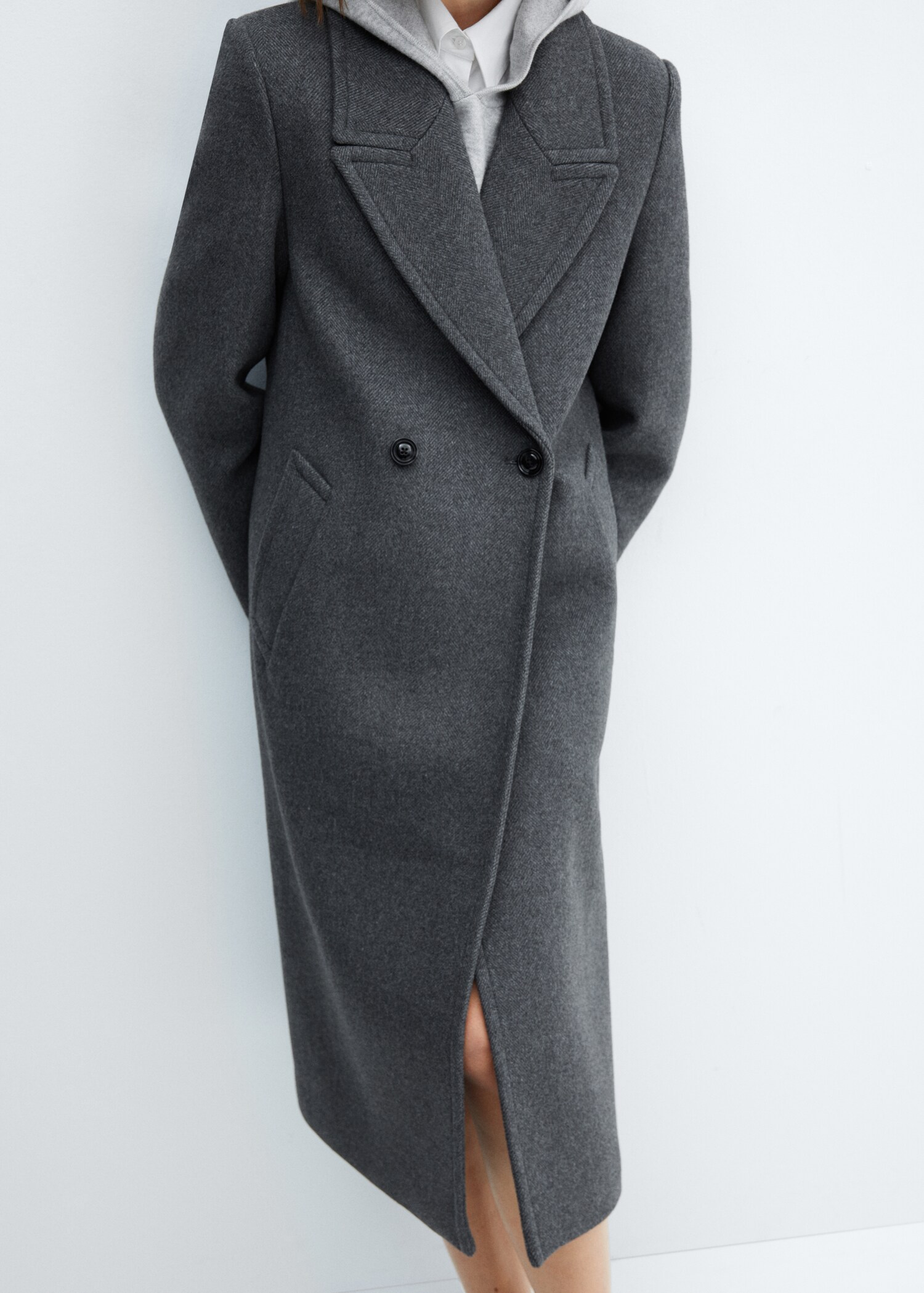 Lapels wool coat - Details of the article 6