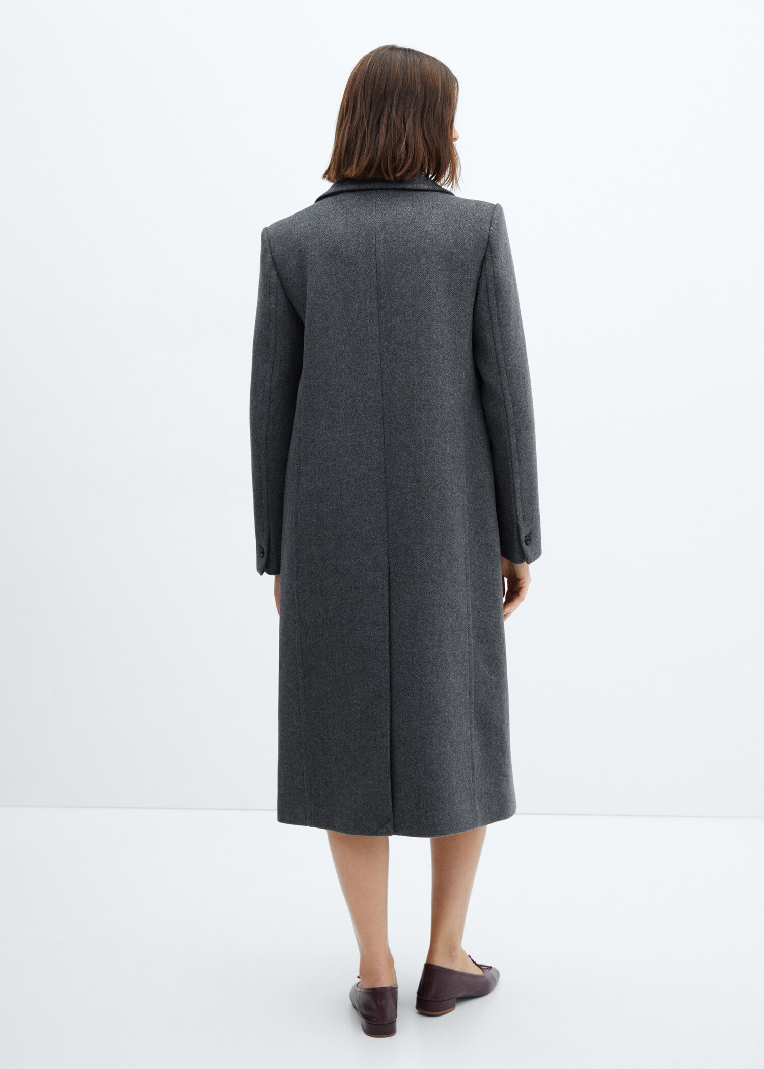 Lapels wool coat - Reverse of the article