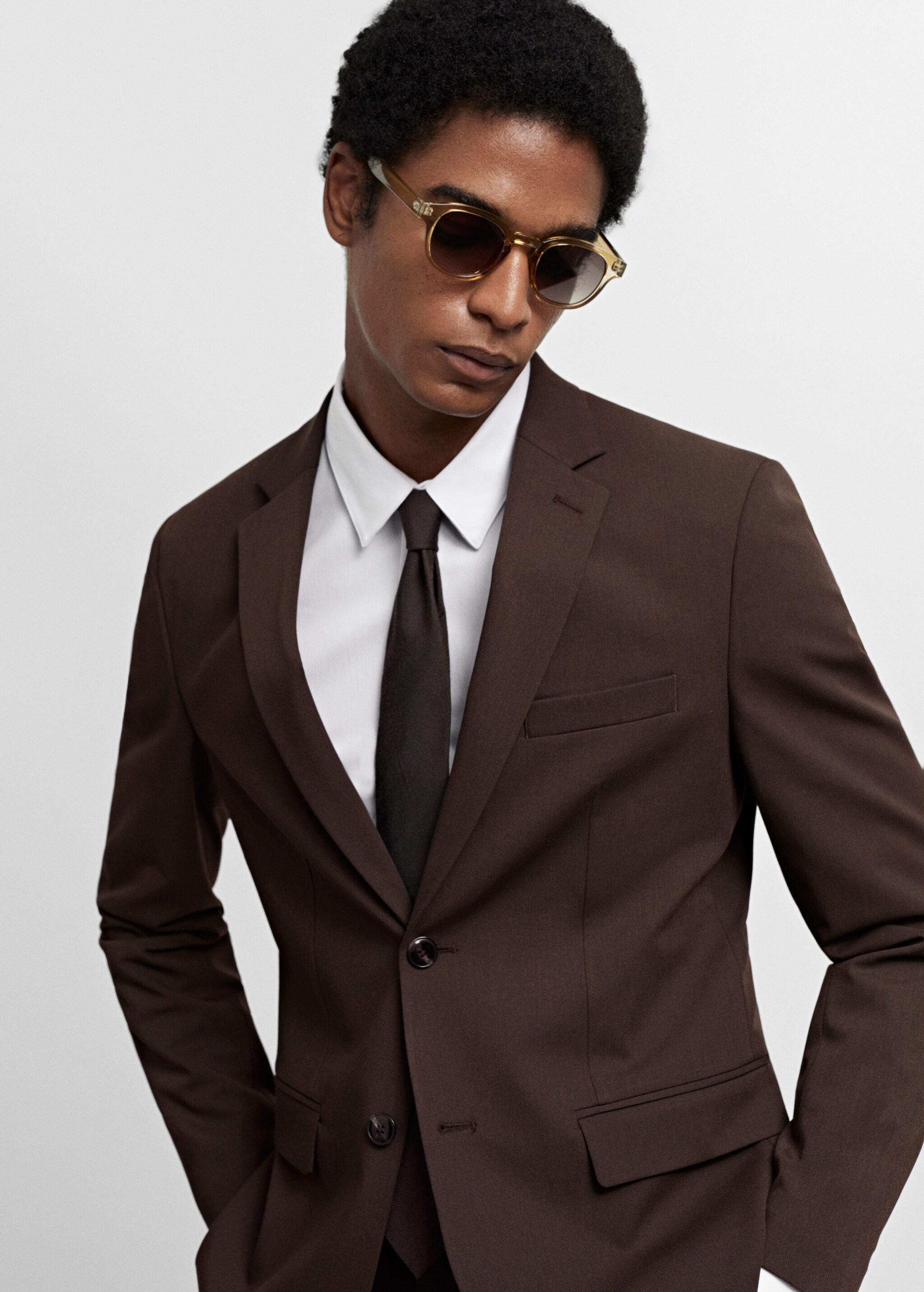 Super slim-fit suit jacket in stretch fabric - Details of the article 3