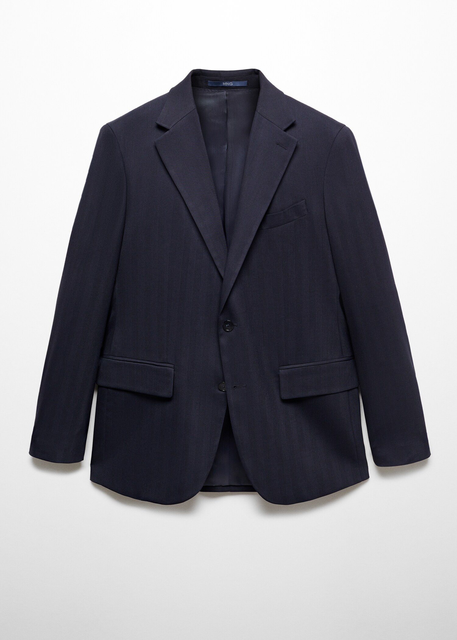 Slim fit cold wool herringbone suit jacket - Article without model