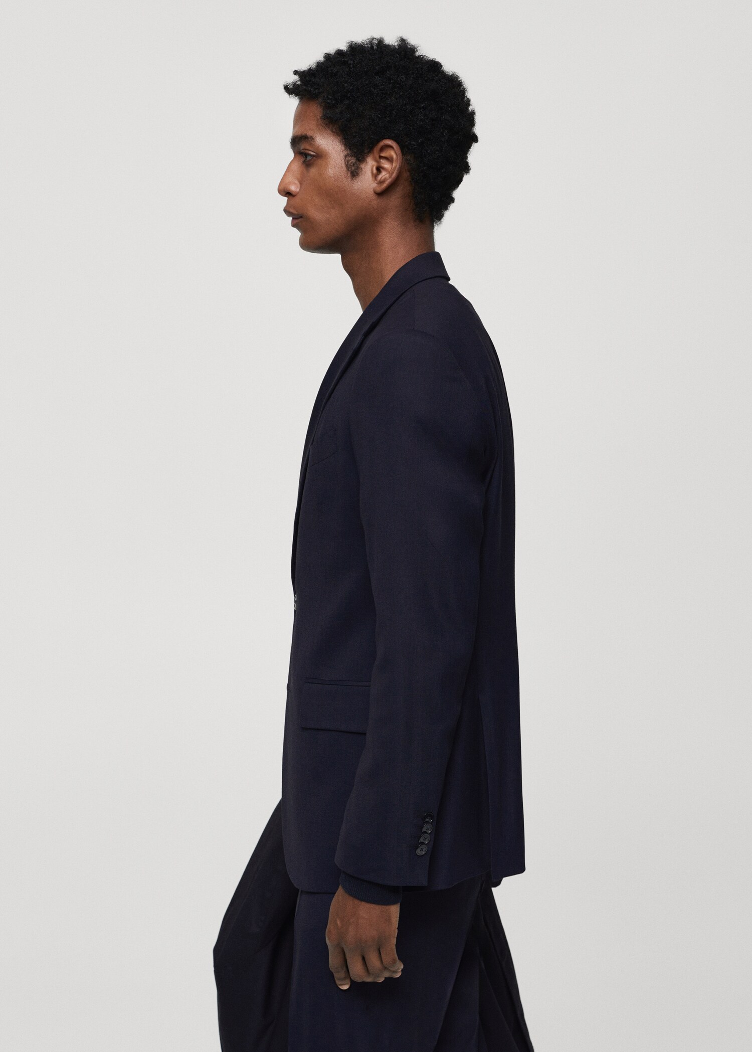 Veste costume laine froide slim-fit chevrons - Détail de l'article 2