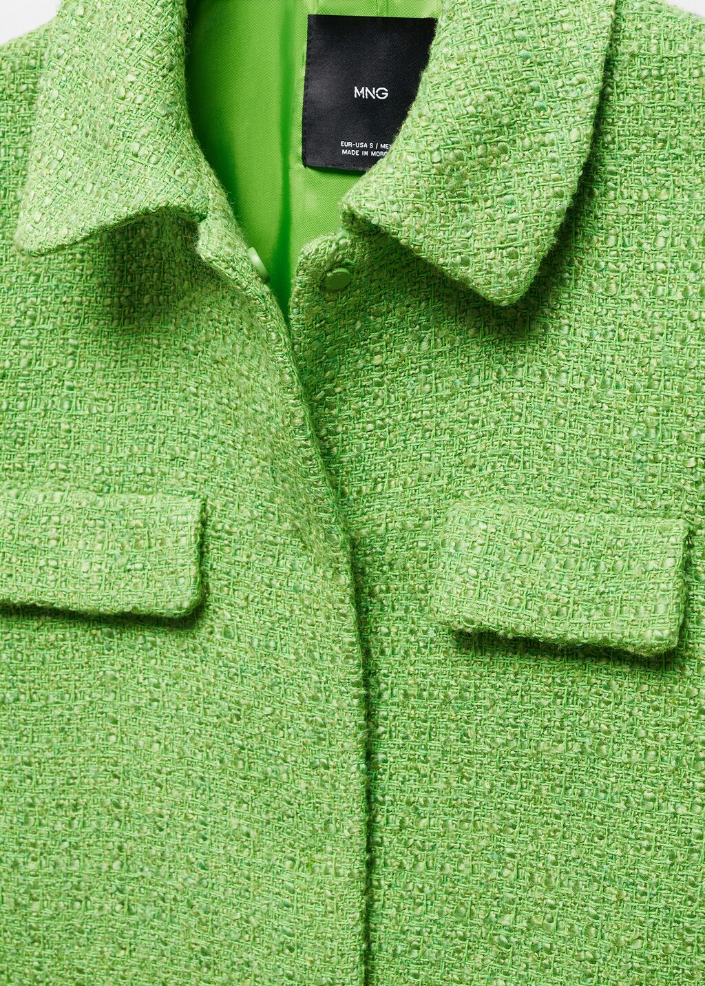 Cropped tweed jacket with pockets - Women | MANGO Vietnam