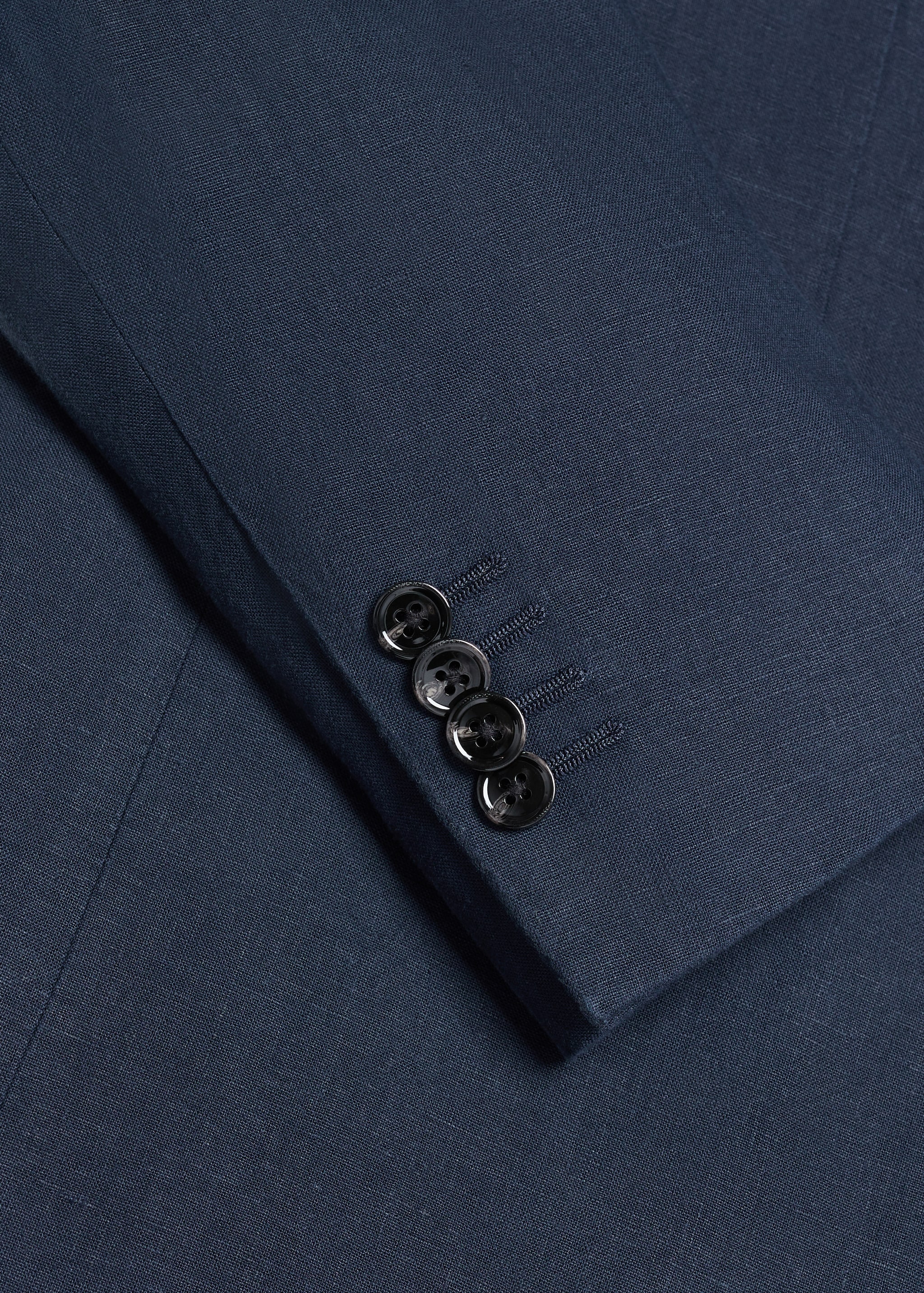 100% linen slim-fit suit jacket - Details of the article 0