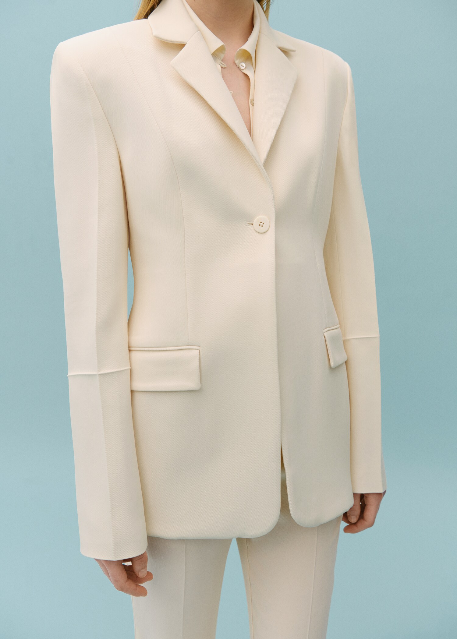 Suit blazer with decorative stitching - Details of the article 2