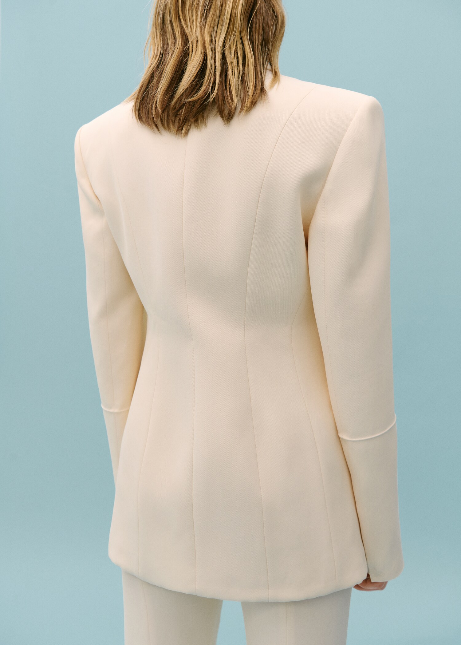 Suit blazer with decorative stitching - Reverse of the article