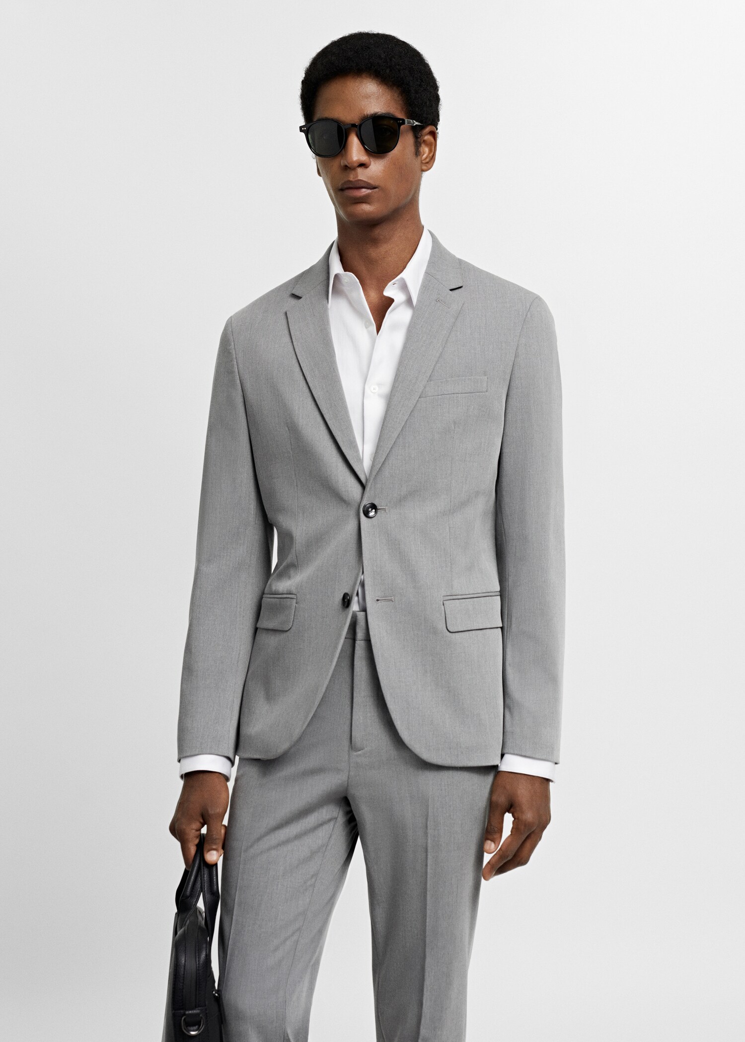 Blazer de fato stretch super slim fit - Plano médio