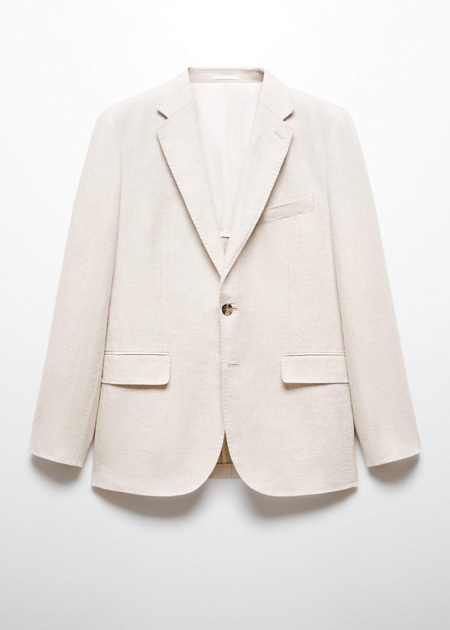 100% linen slim-fit suit jacket - Article without model