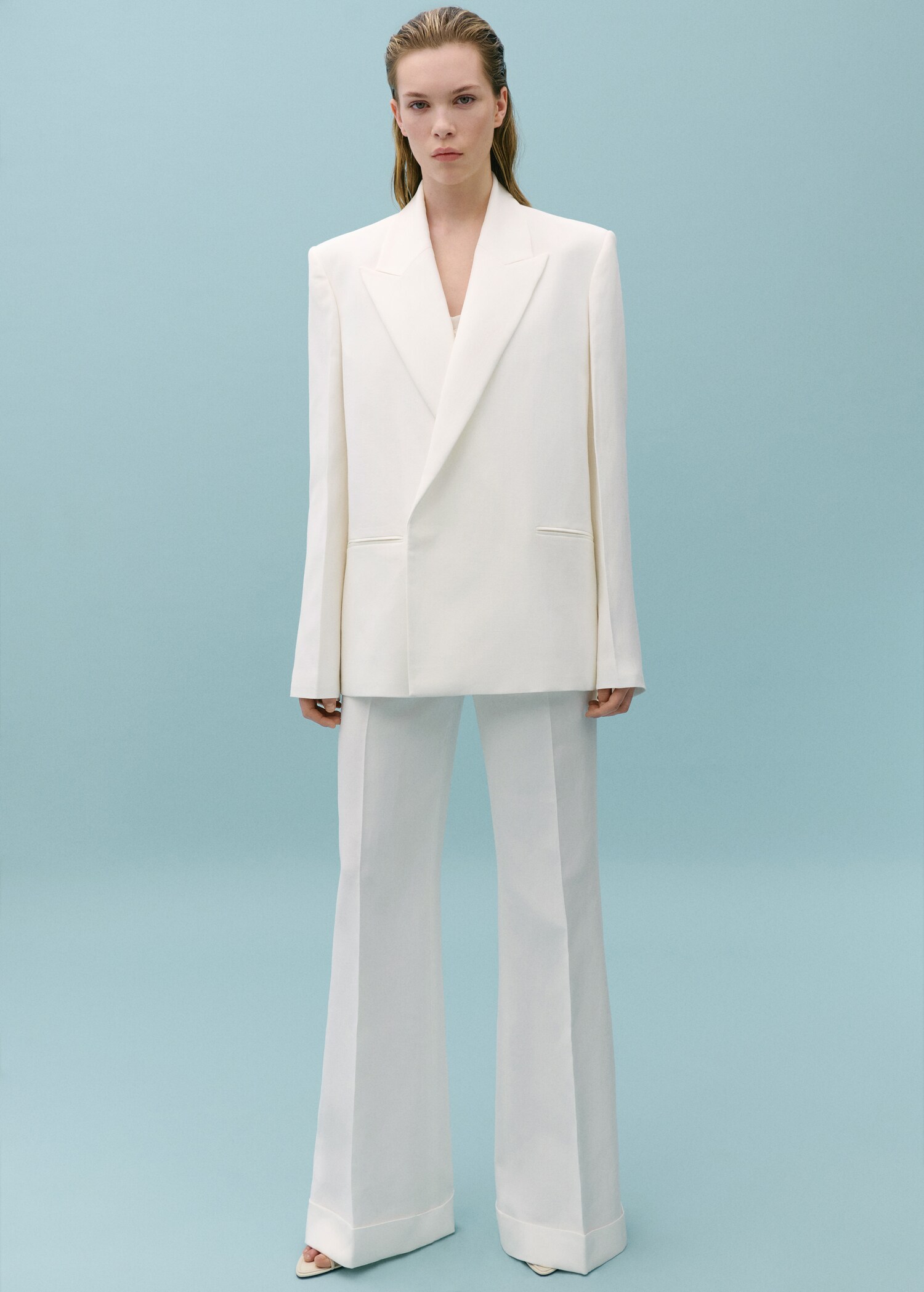 Suit jacket with adjustable back strap  - General plane